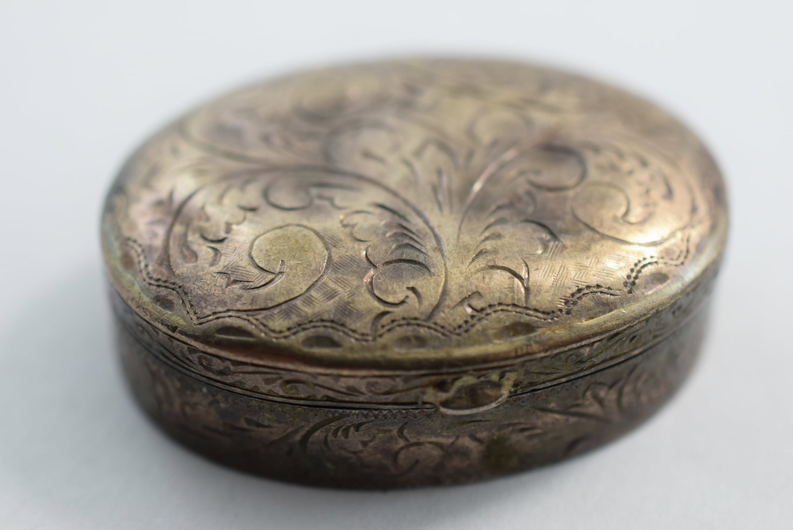 Sterling Silver 925 Pill Box 1940's Vintage Lot # KN 634 (1 of 3)