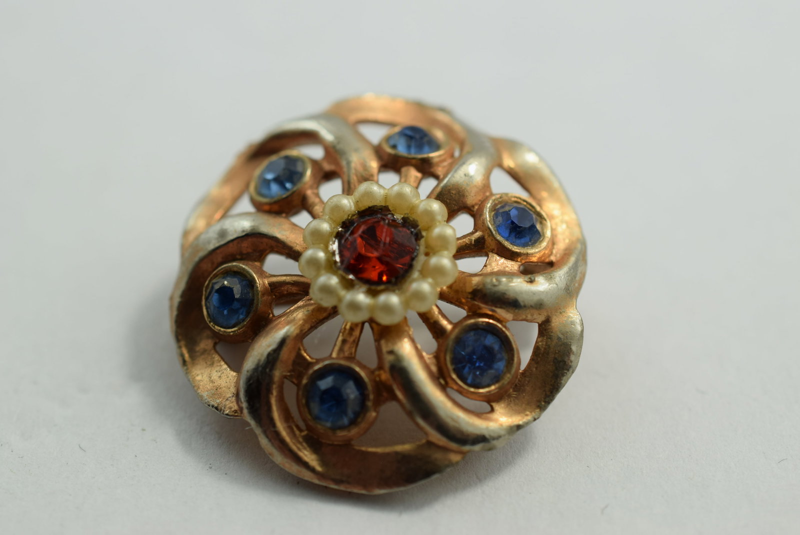 Scatter Brooch Pin 1" Rhinestone 1940's Vintage Lot # KN 703: Scatter Brooch Pin 1" Rhinestone 1940's Vintage