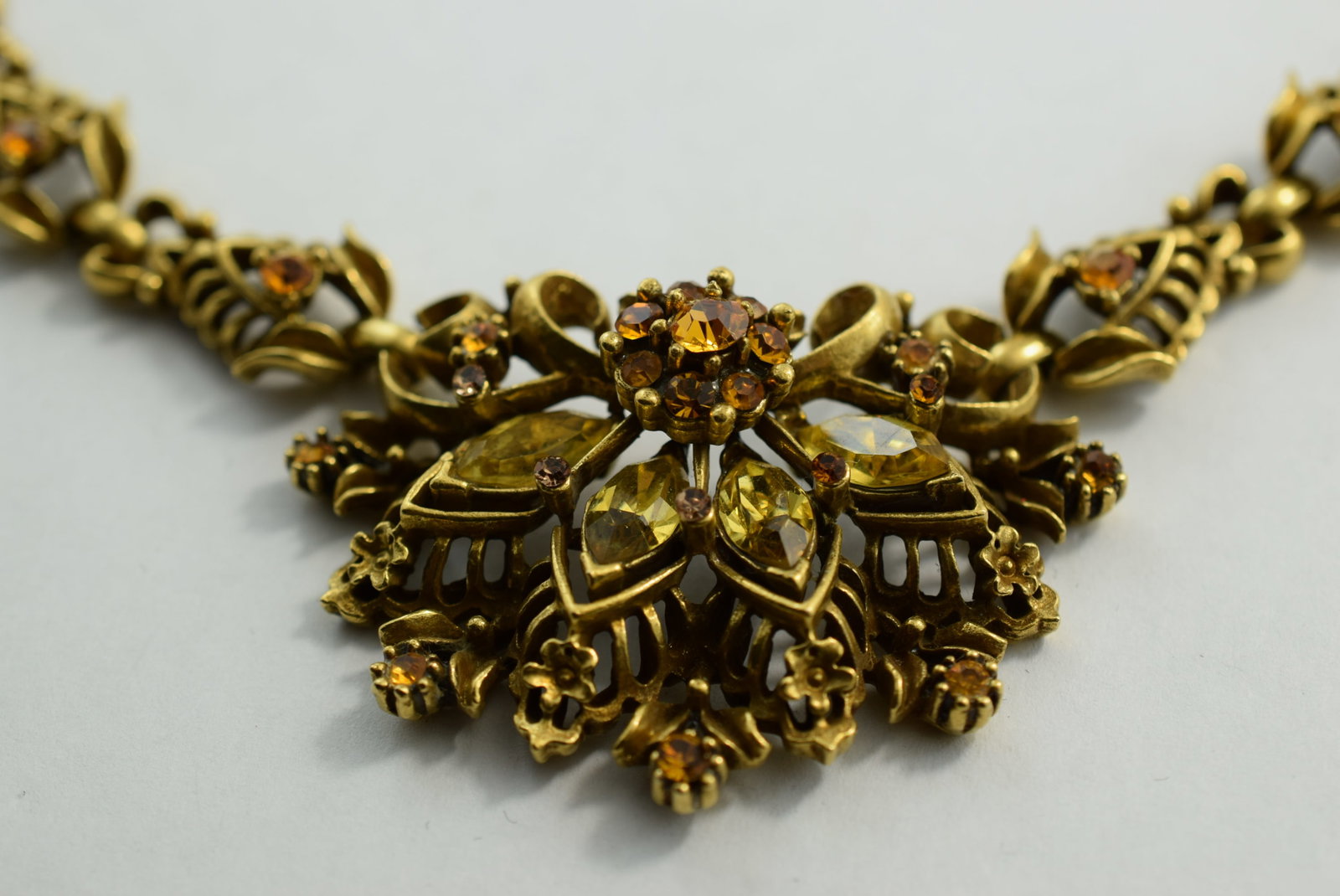 Gorgeous Rhinestone Necklace 1940's Vintage Lot # KN 713 (1 of 3)