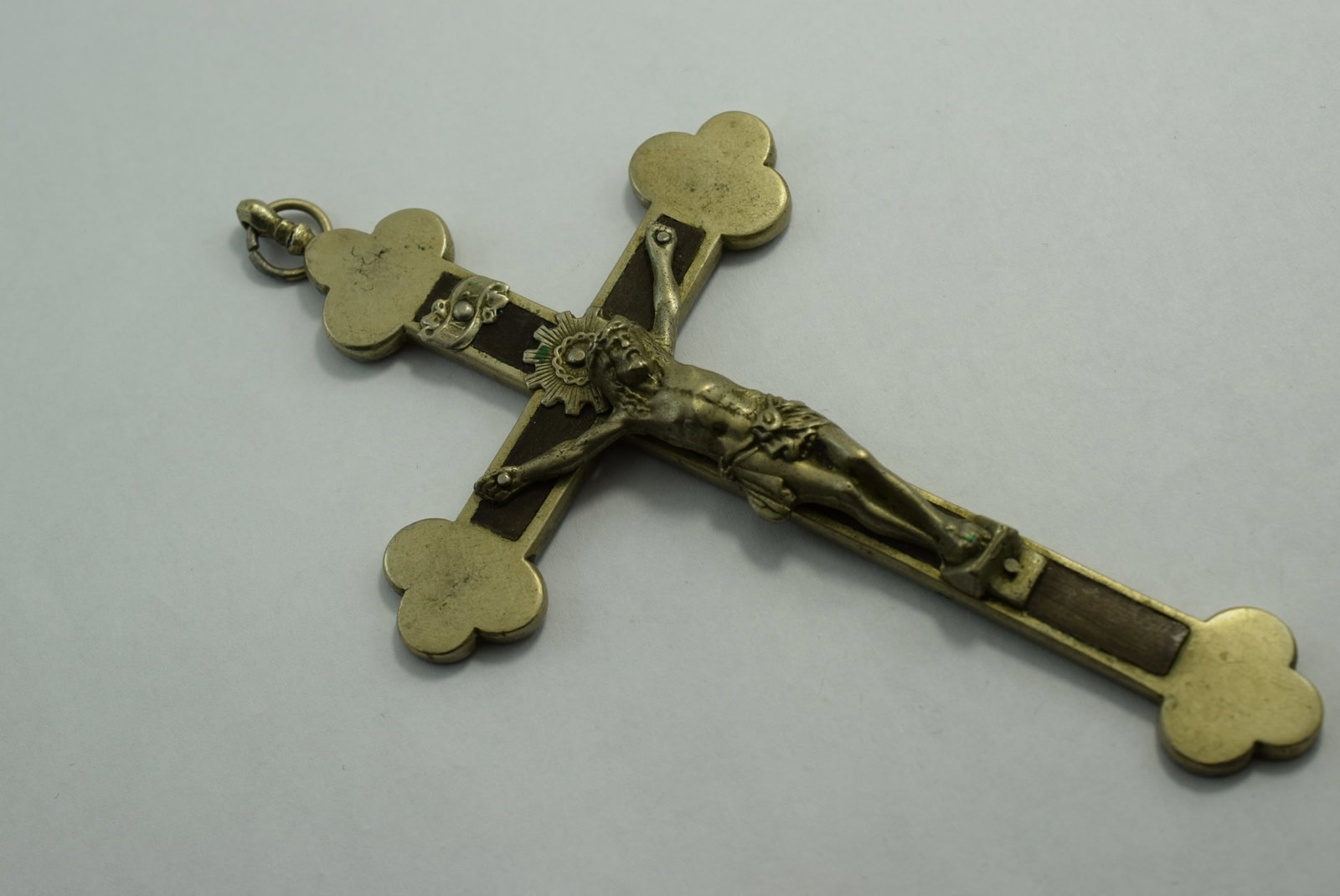 Very Old Crucifix Cross Wood 5 3/4" 1940's Vintage Lot # KN 1012 (1 of 3)
