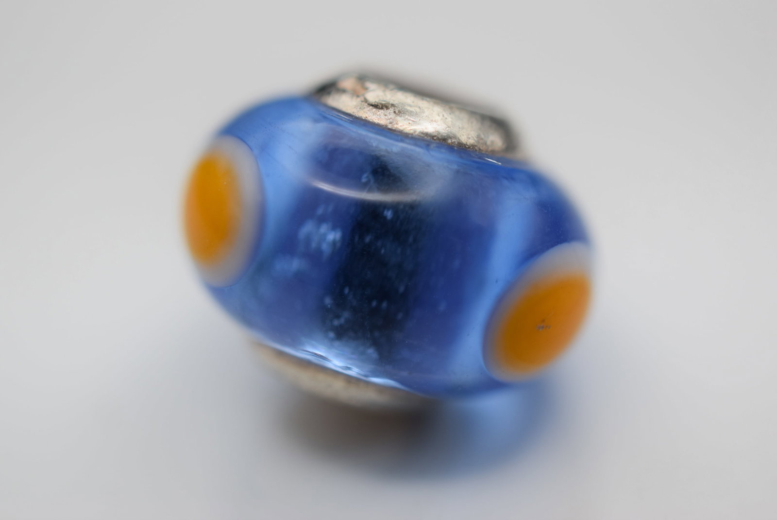Blown Glass Sterling Charm for Chamilia Pandora Kranz Story Lot HK 1041: Blown Glass Sterling Charm for Chamilia Pandora Kranz Story