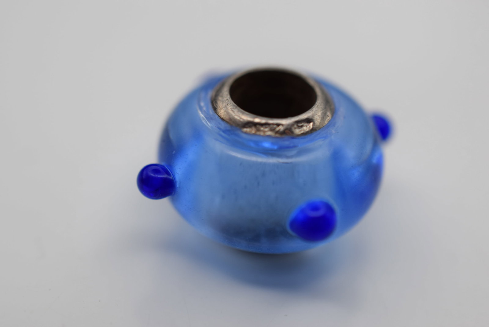 Blown Glass Sterling Charm for Chamilia Pandora Kranz Story Lot HK 1045: Blown Glass Sterling Charm for Chamilia Pandora Kranz Story
