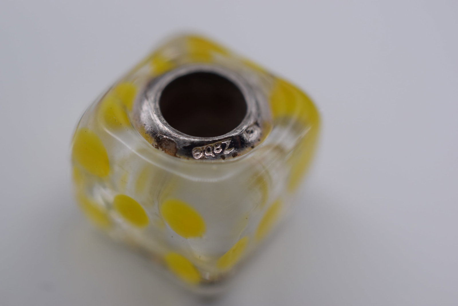 Blown Glass Sterling Charm for Chamilia Pandora Kranz Story Lot HK 1060: Blown Glass Sterling Charm for Chamilia Pandora Kranz Story