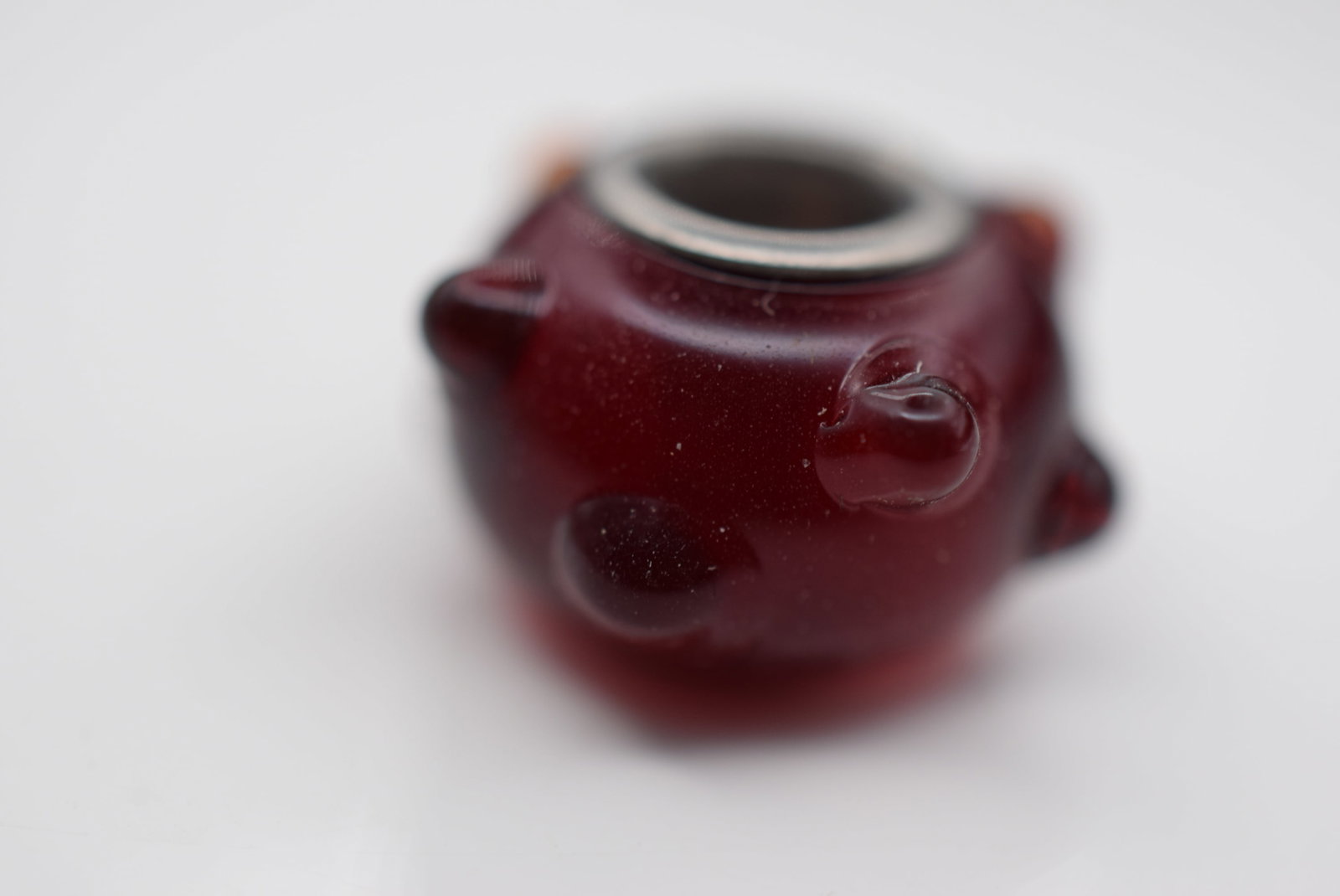 Red Blown Glass Sterling Charm for Chamilia Pandora Kranz Story Lot HK 1070 (1 of 2)
