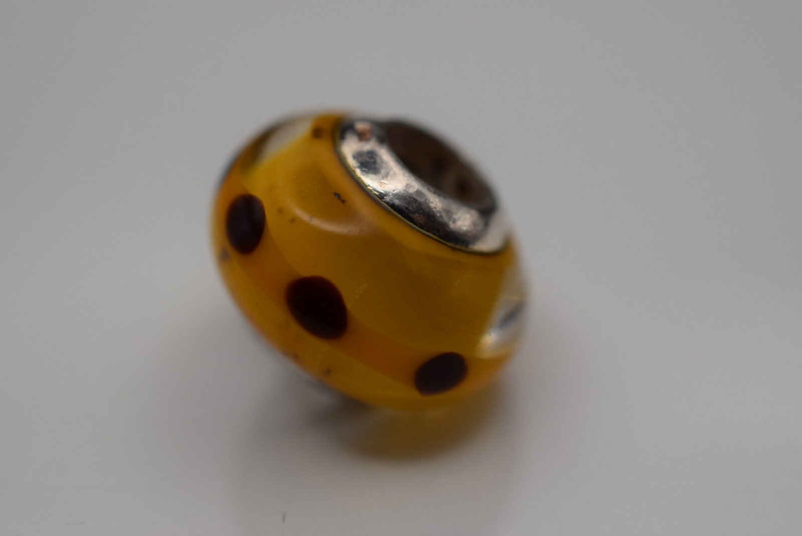 Blown Glass Sterling Charm for Chamilia Pandora Kranz Story Lot HK 1072: Blown Glass Sterling Charm for Chamilia Pandora Kranz Story