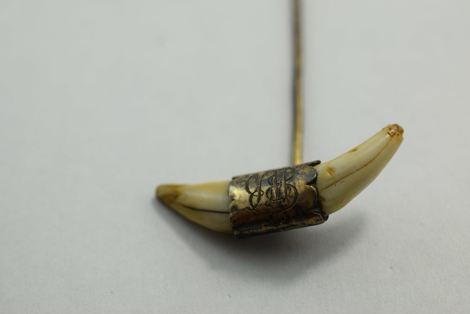 Hatpin Edwardian Ornate Tooth 3" Vintage Lot # KN1098 (1 of 3)