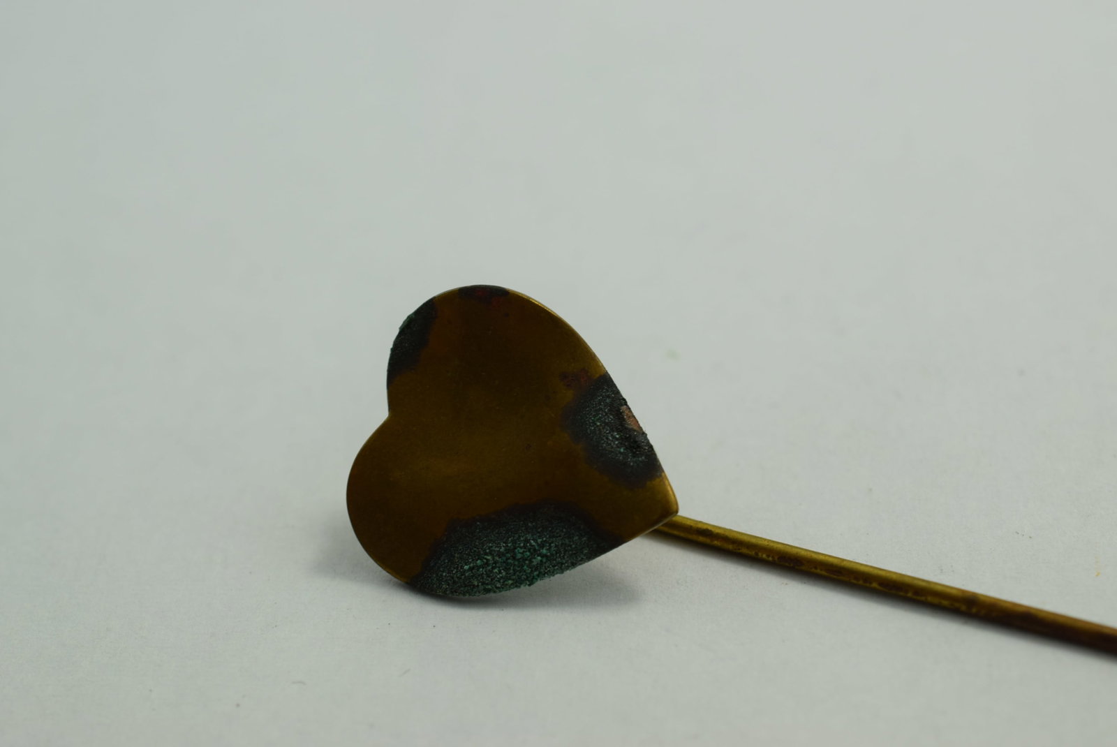 Hatpin Edwardian Ornate Old Heart 3" Vintage Lot # KN 1143 (1 of 3)