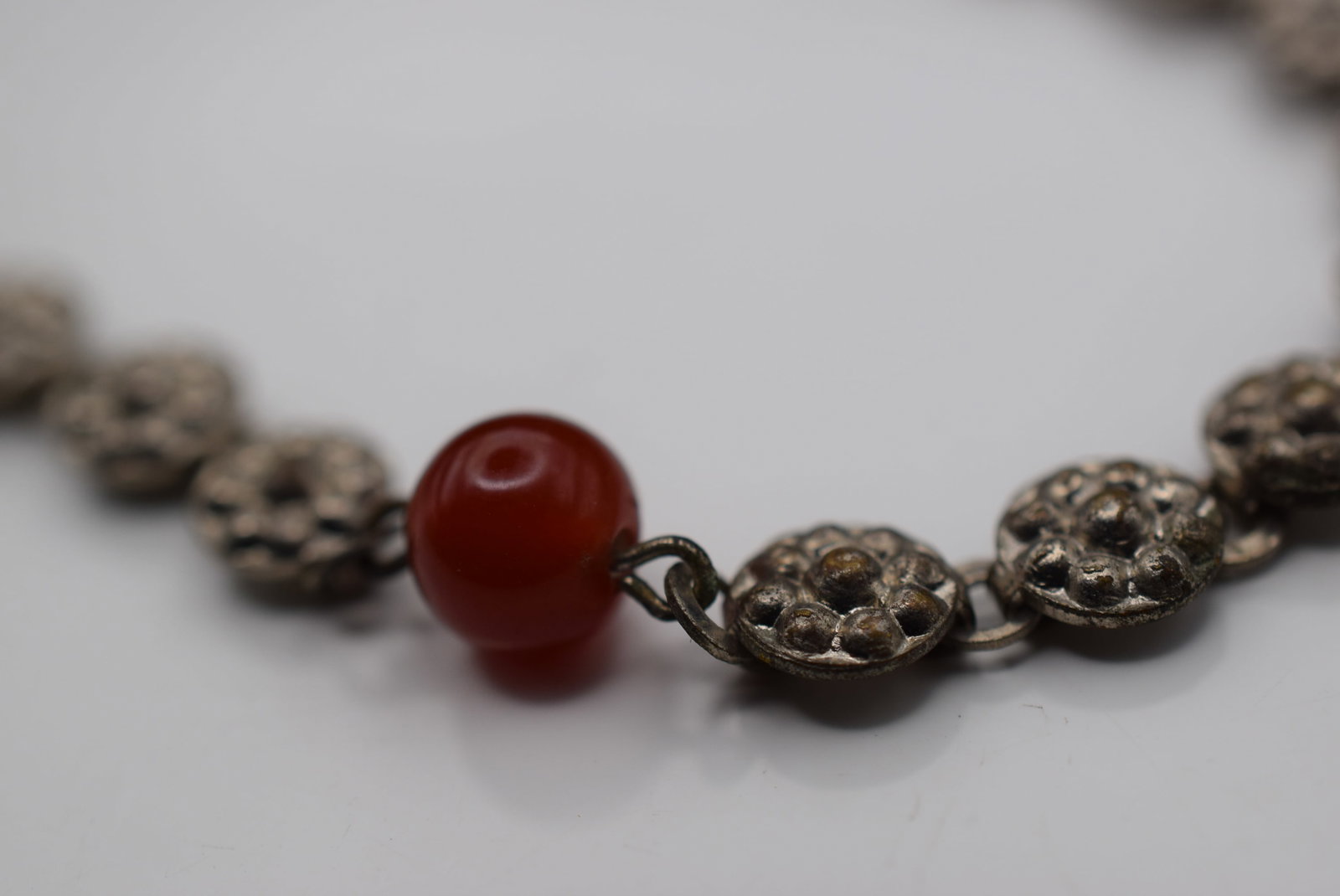 Cze c Signed Hammered Flowers Bracelet 1940's Vintage Lot HK 1210 (1 of 1)