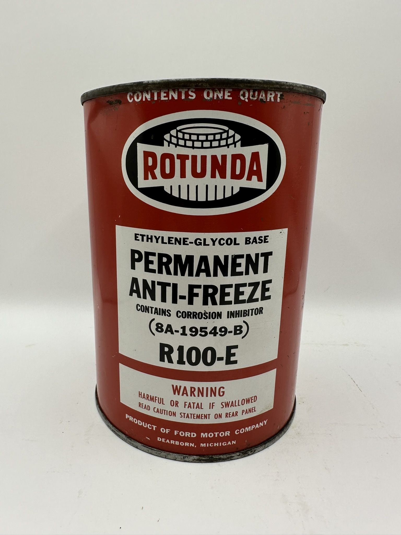 Ford Rotunda Anti Freeze: Full Quart, Ford Motor Co, Dearborn MI