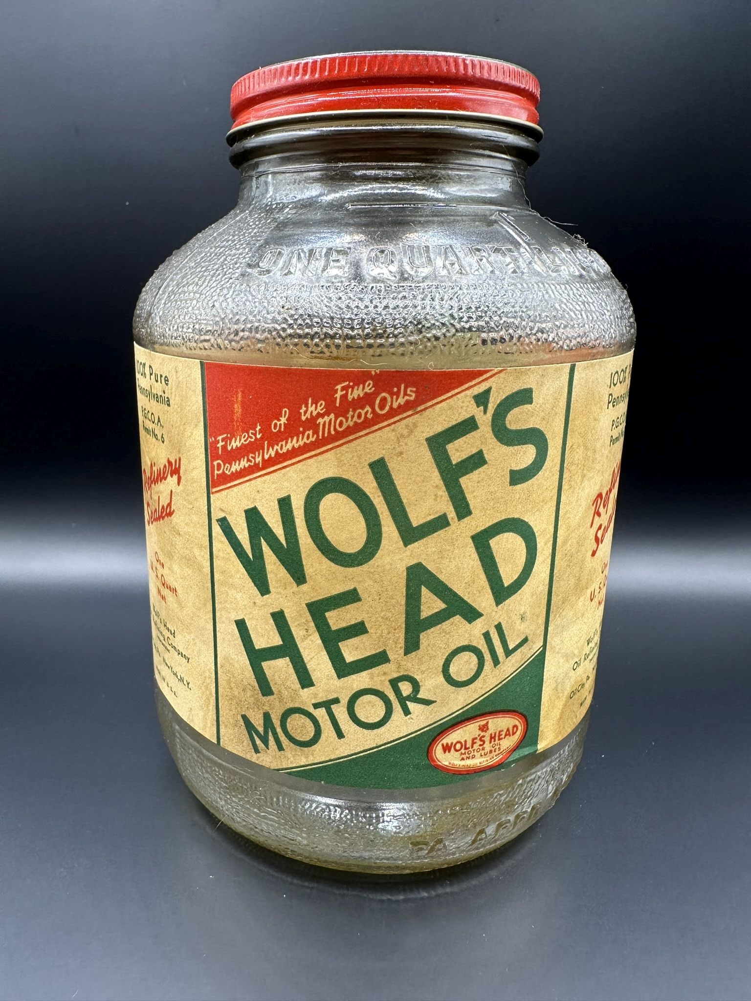 Wolfs Head Oil Bottle (1 of 5)