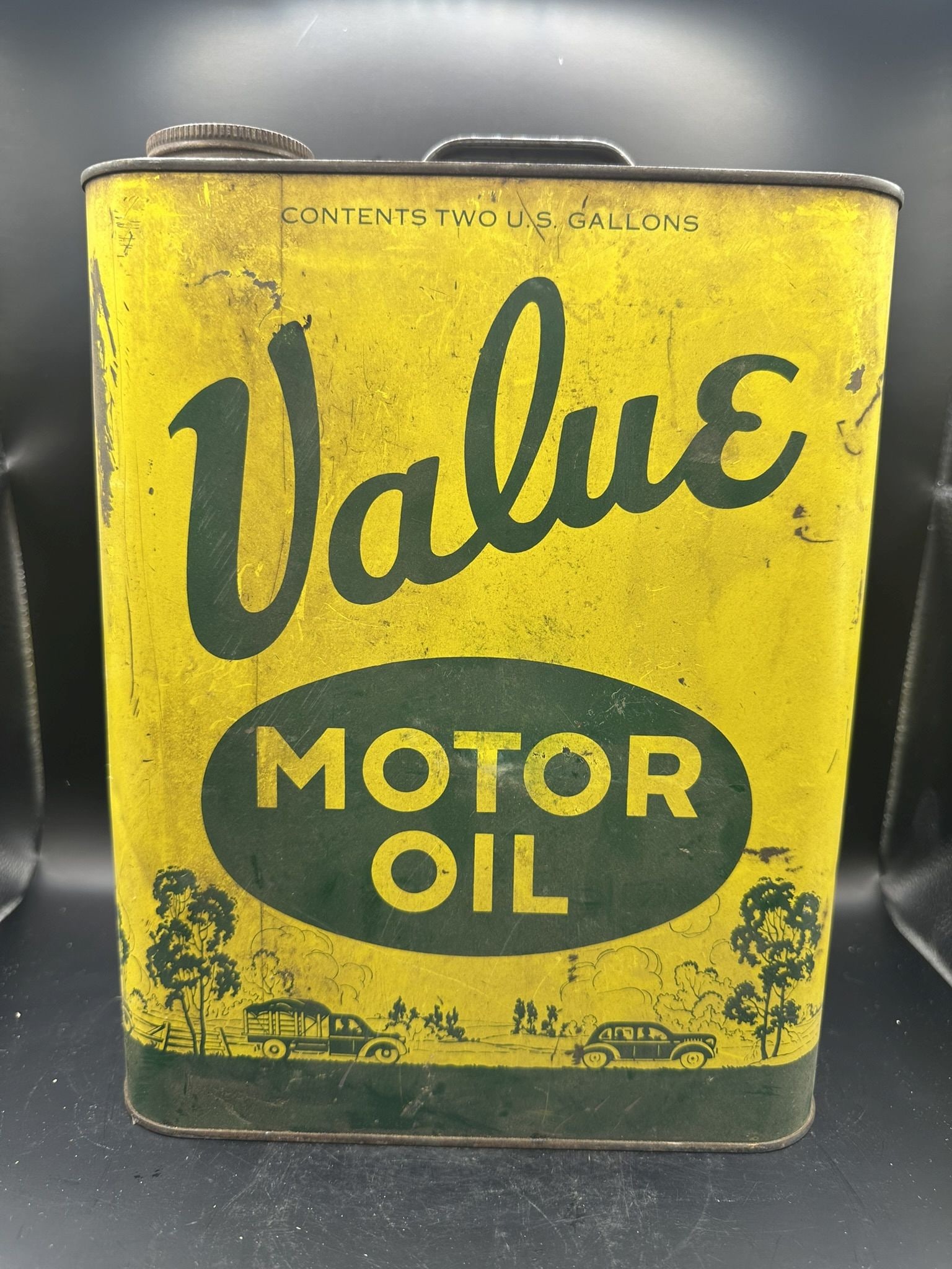 Value Two Gallon: Great graphics, will clean up, empty, has paint loss