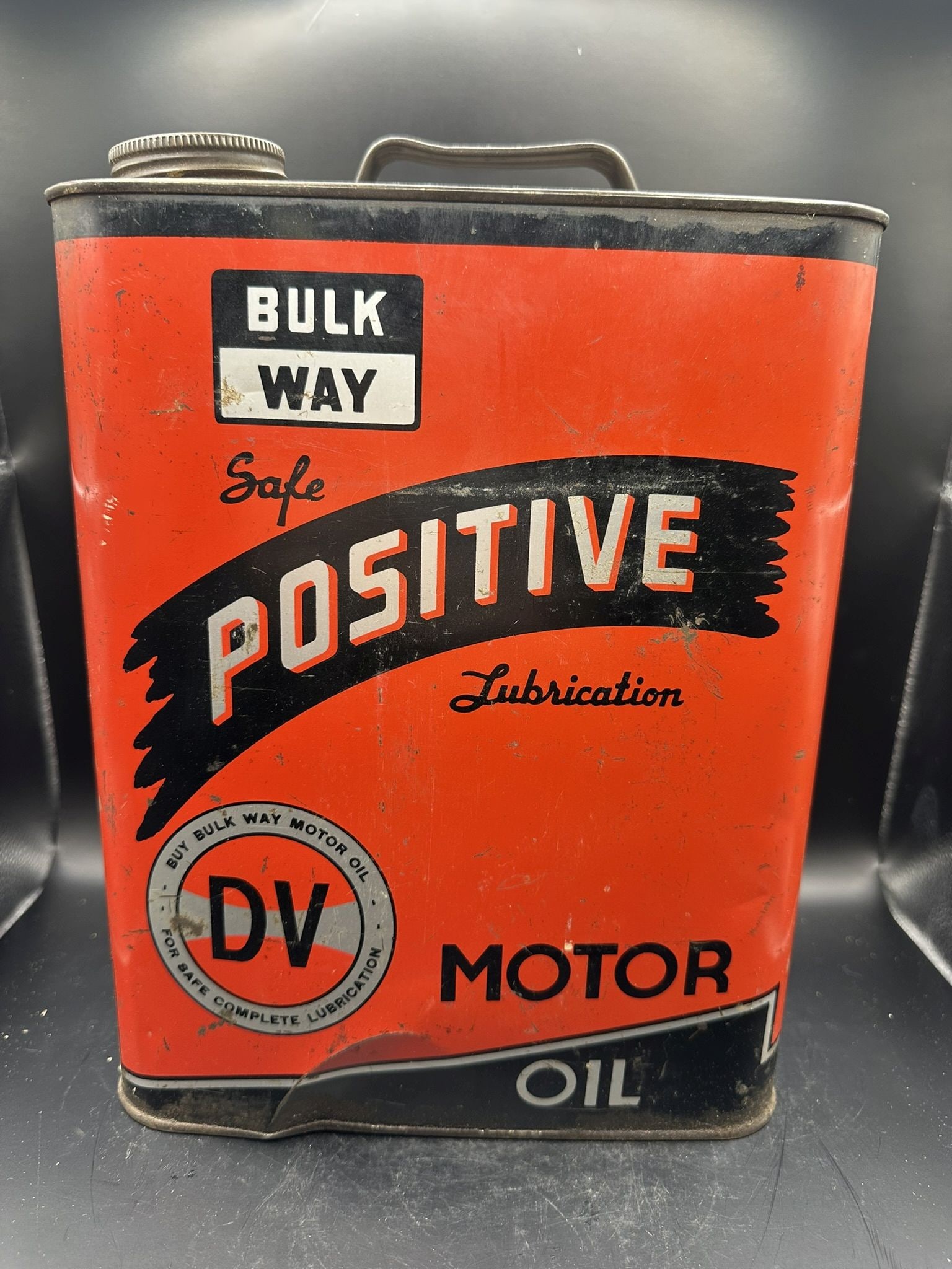 Positive Two Gallon: Nice red color, some dents, good condition