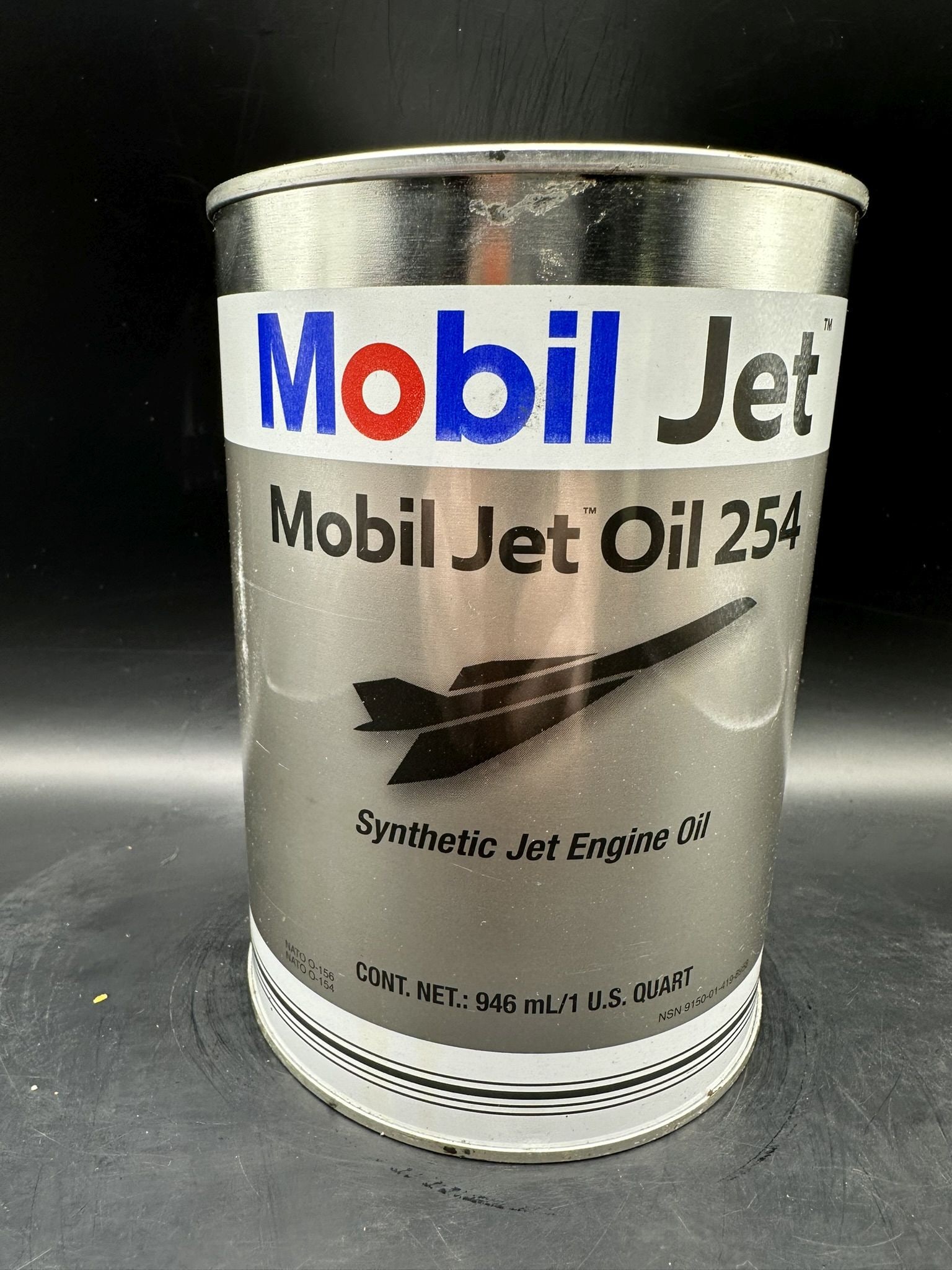 Mobil Jet Silver: Full Quart, like new condition, newer stock