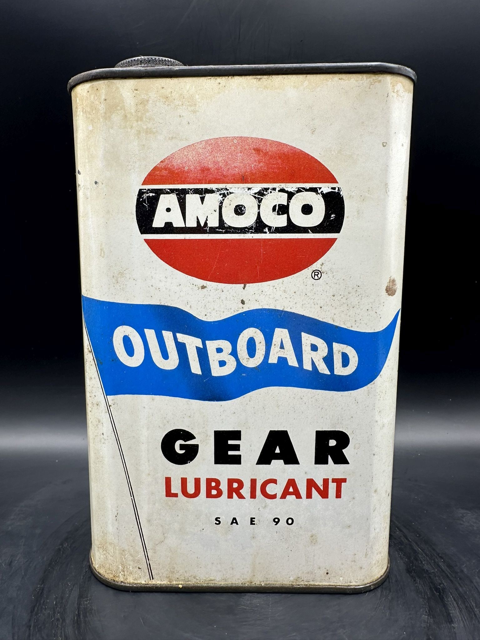 Amoco Outboard Gear: Old Logo, some fade, has contents, some condition