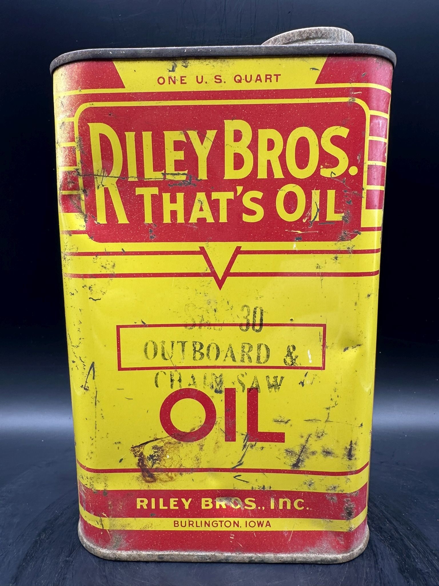 Riley Brothers Outboard: Uncommon version, Has contents, fade to rear side