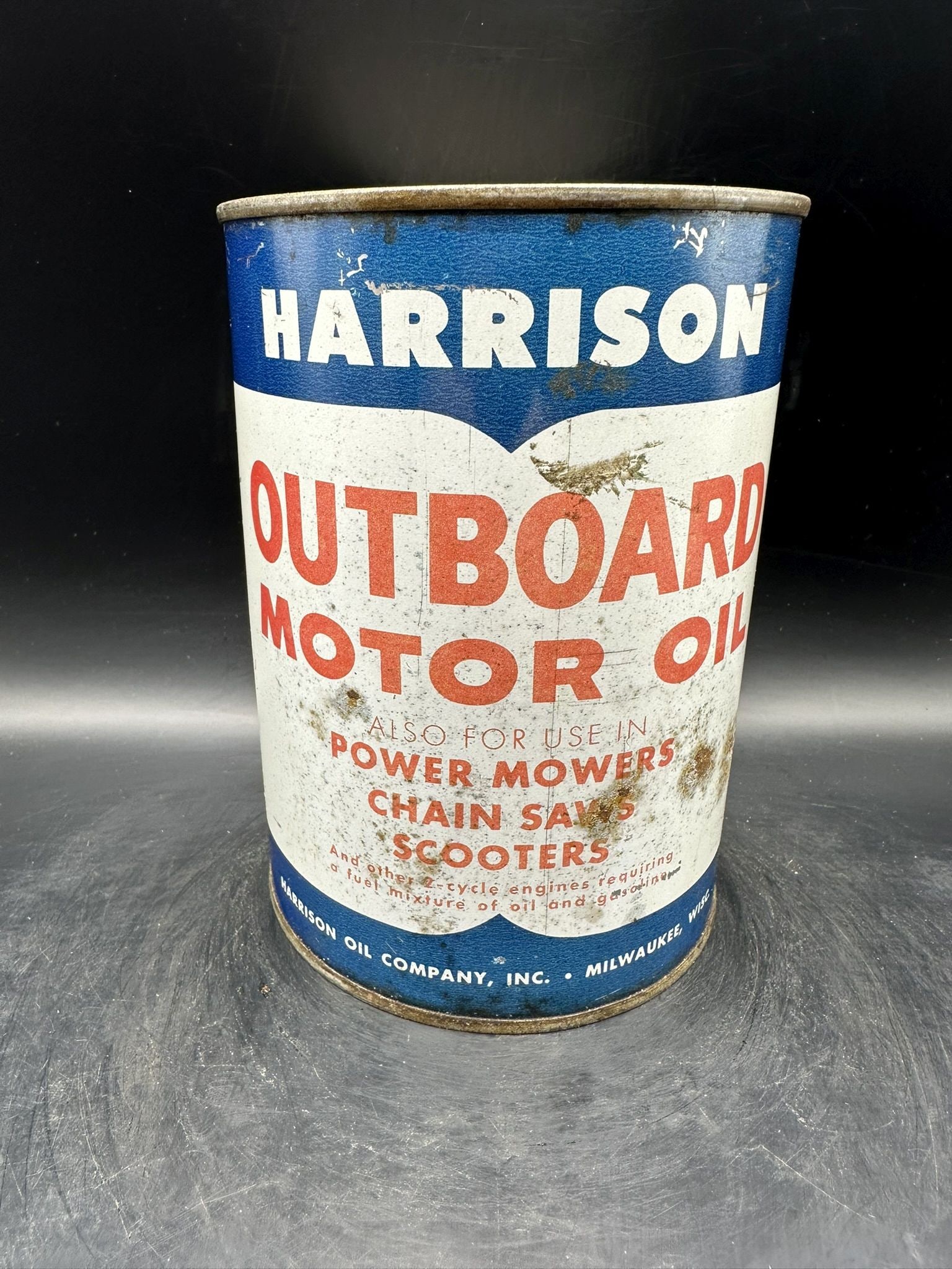 Harrison Outboard 2: Metal, slight fading, full, some condition