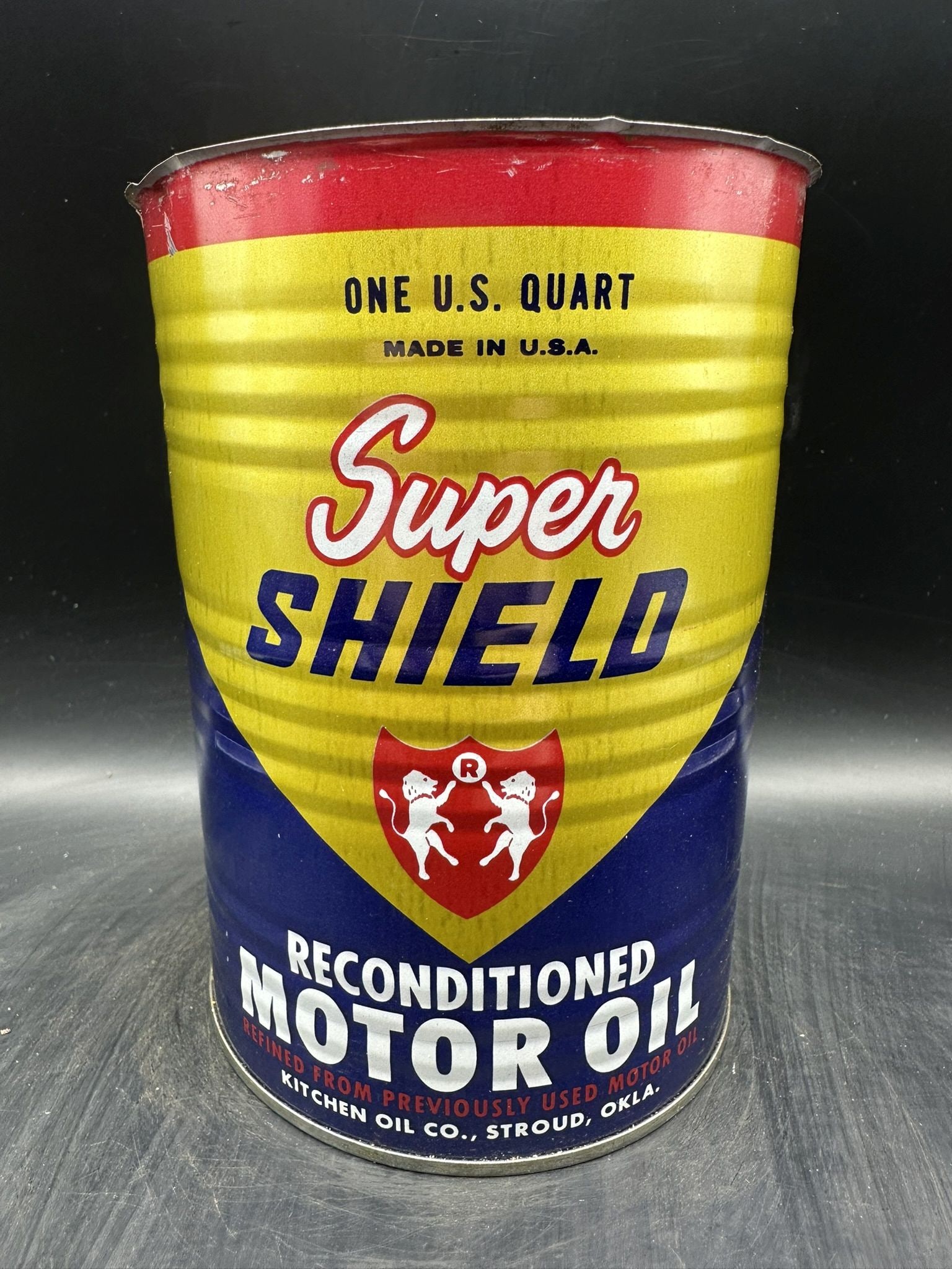 Super Shield Qt: Ribbed, never lidded, great condition