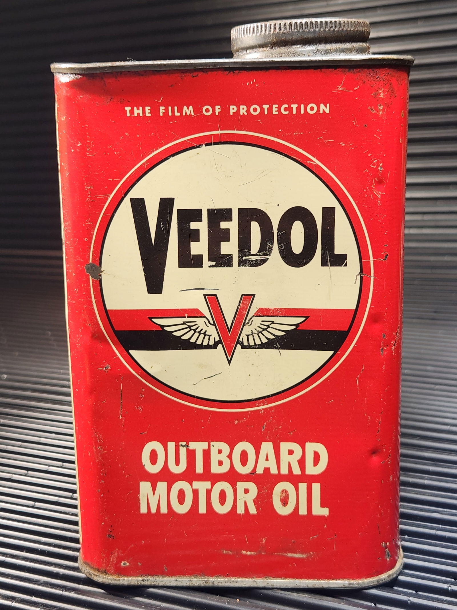 Veedol Red Outboard Motor Oil Qt: Full, Dent, Scratches