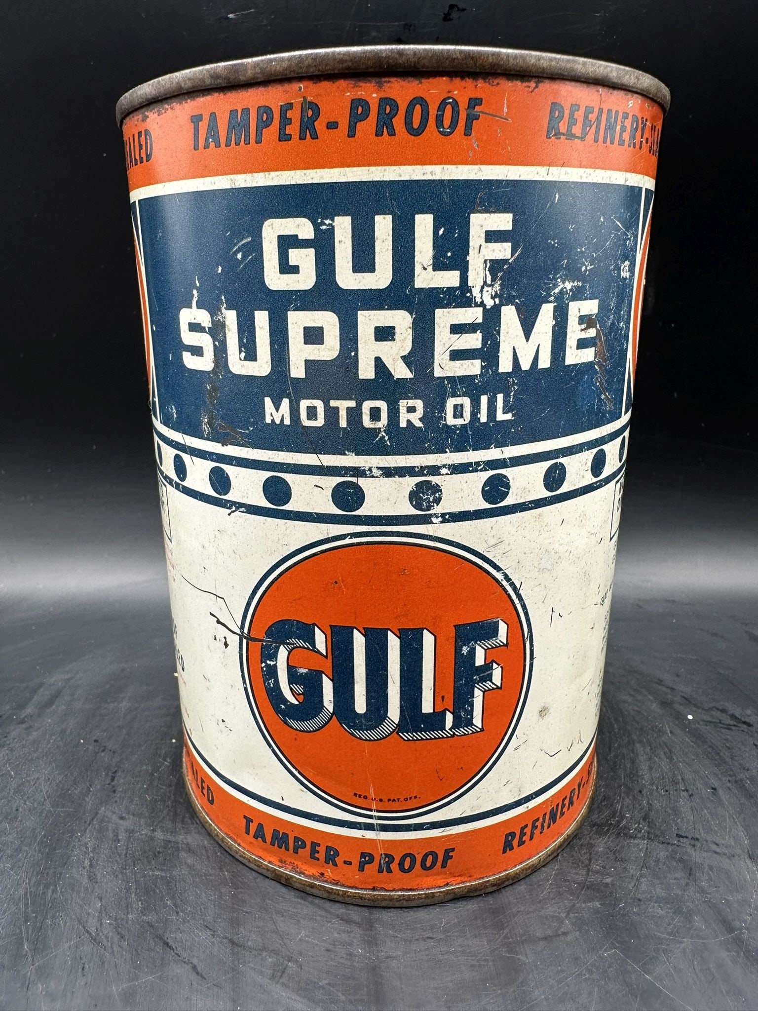 Gulf Supreme: Scratching throughout, good color, no top, empty