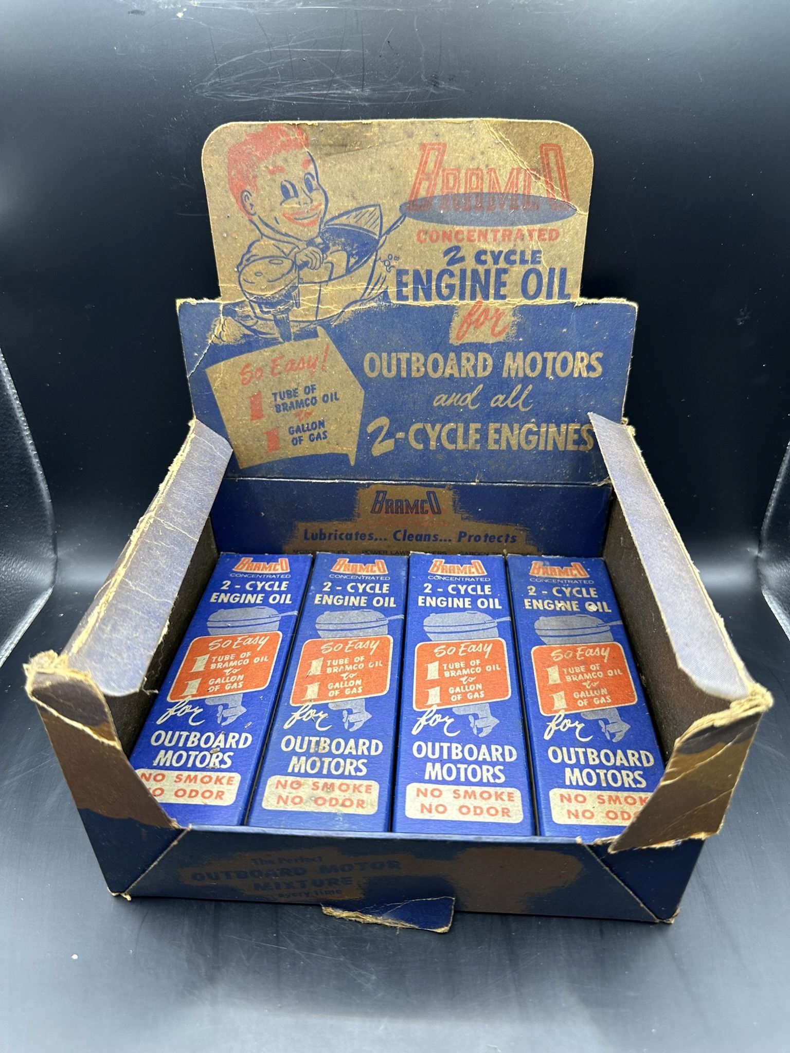 Bramco Outboard Display: Box has condition, 4 NOS boxes included, great graphic