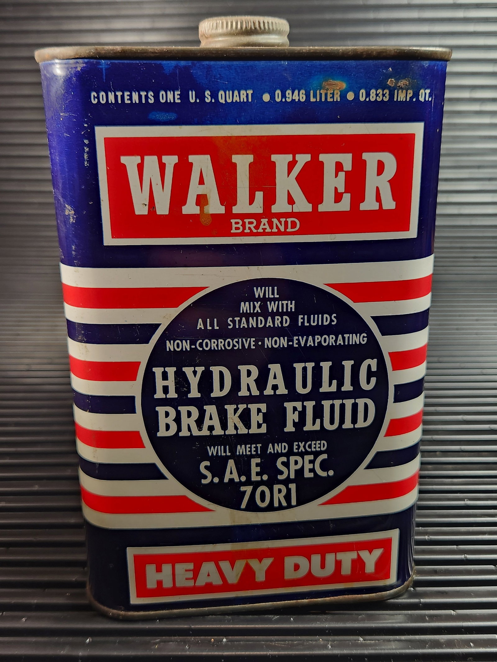 Walker Brake Fluid Qt: Empty, Condition as Shown