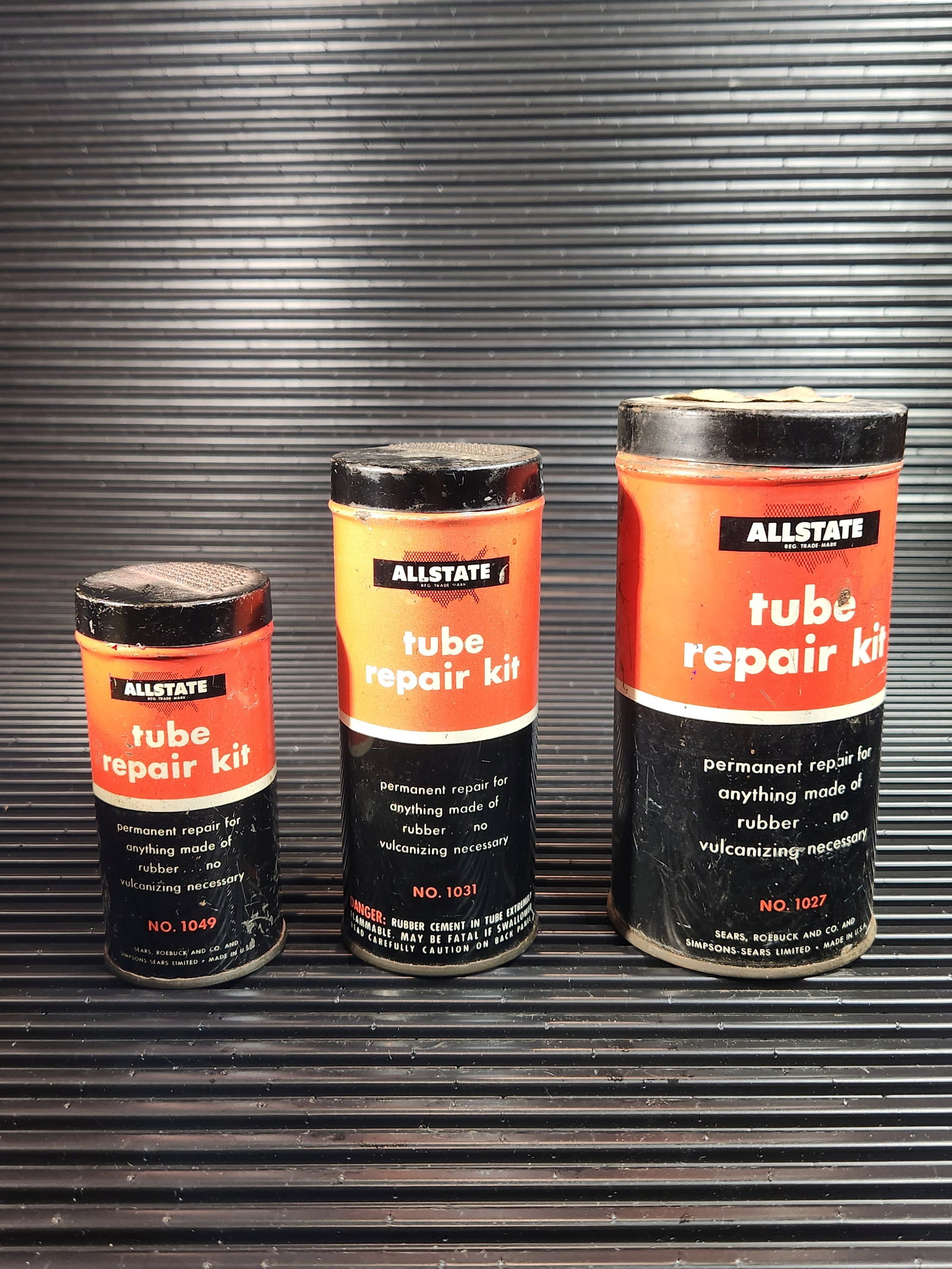 Set Of 3 All State Red Tube Repair Kits: Condition as Shown