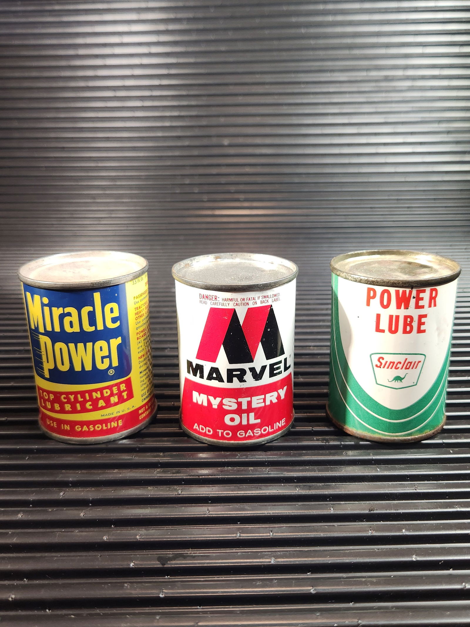 Set Of 3 Miracle Power, Marvel, Sinclair Power Lube 4 Oz Cans (1 of 6)