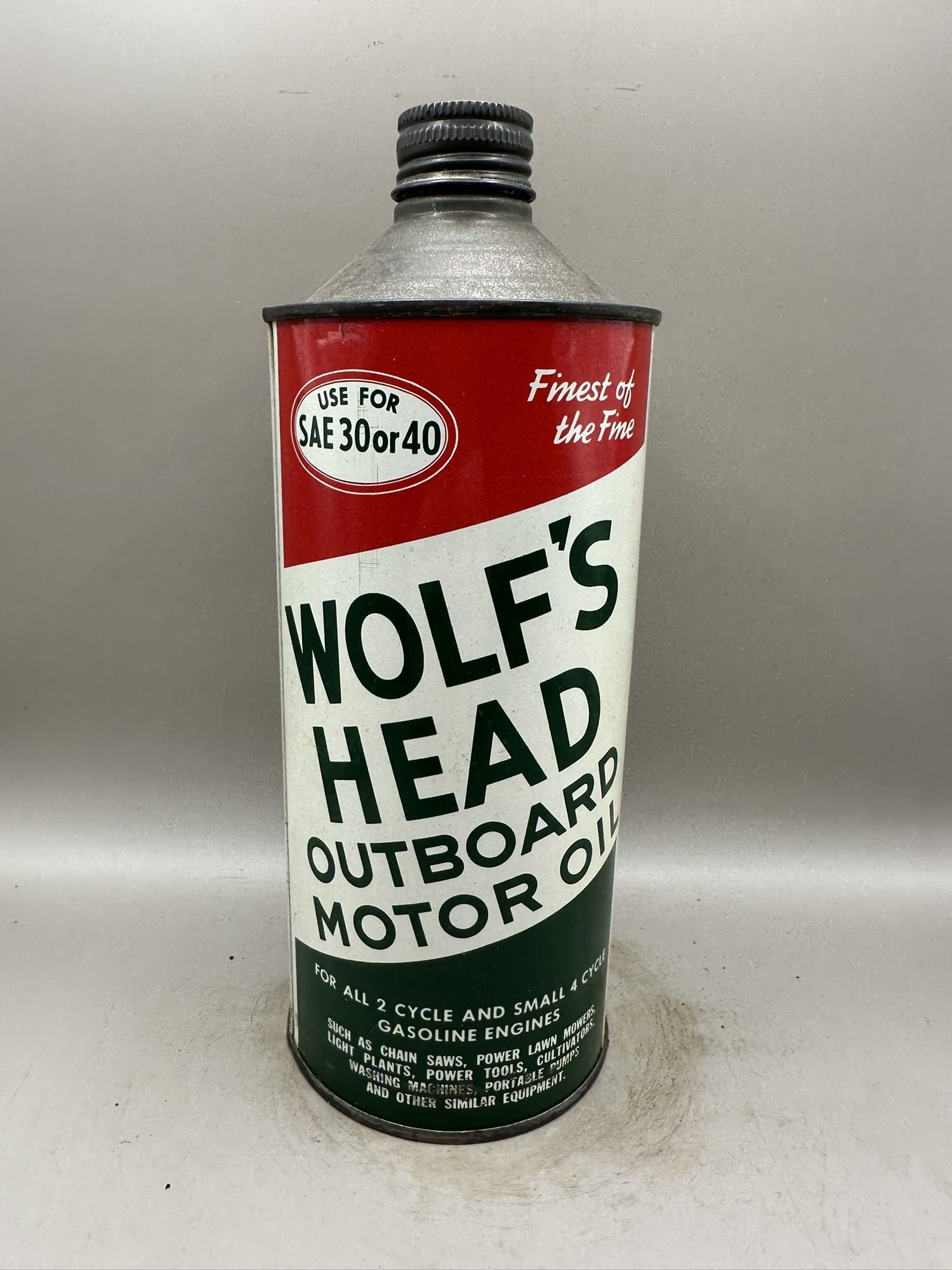 Wolfs Head Outboard: Condition as shown, empty