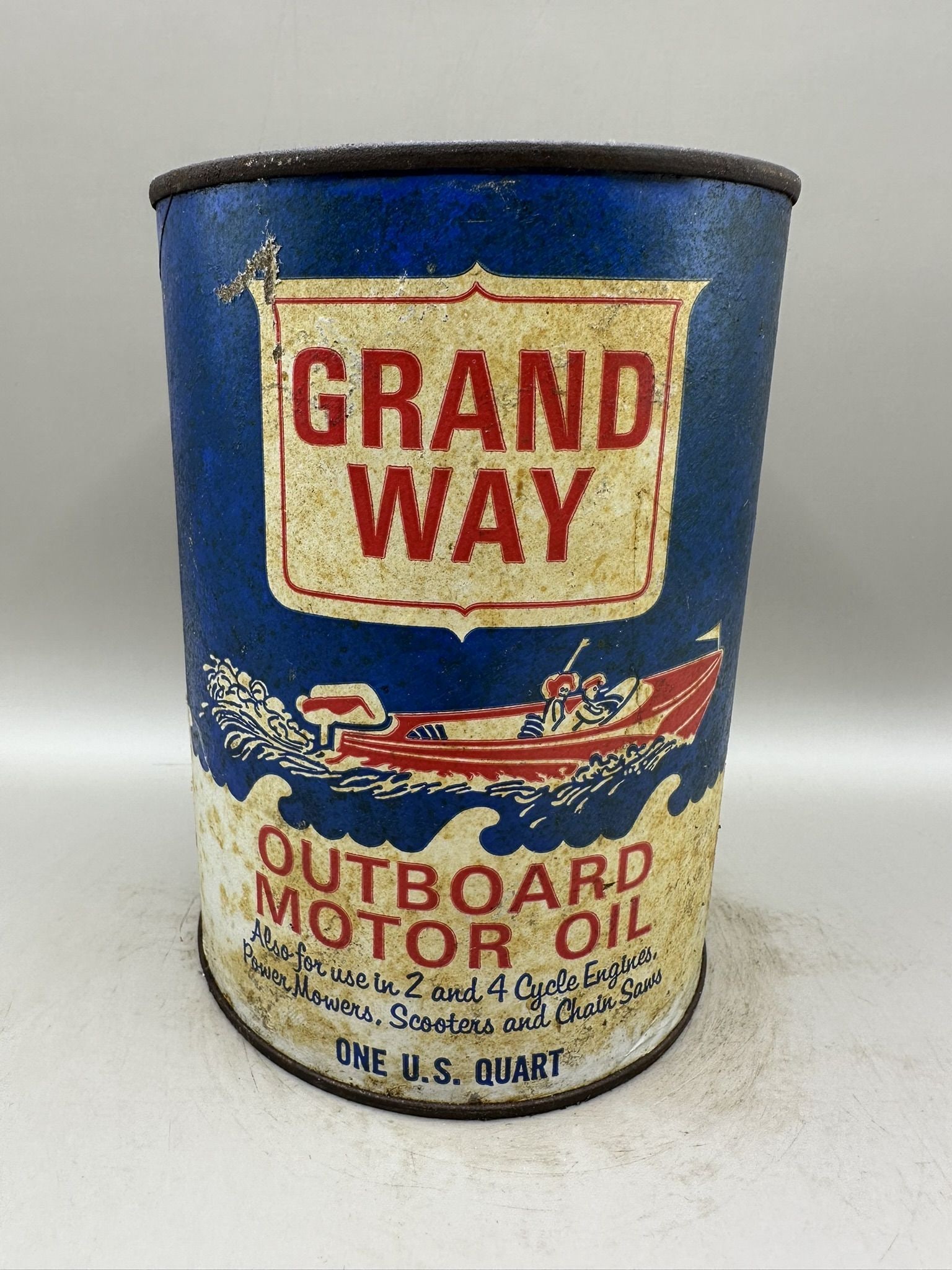 Grand Way Outboard: Composite, full, color is good, condition ok, full