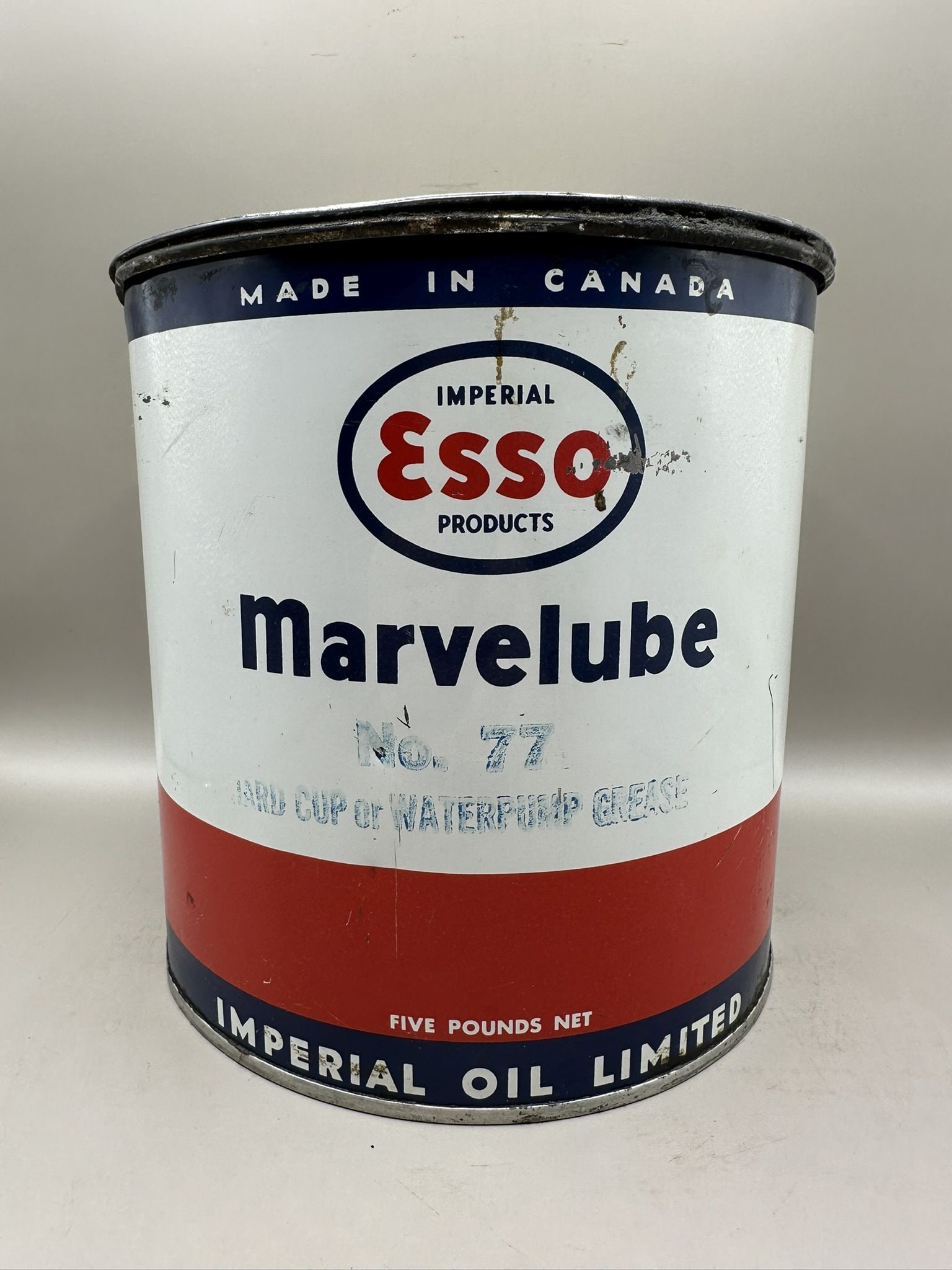 Marvelube 5 Lb Grease: Condition as shown, has contents