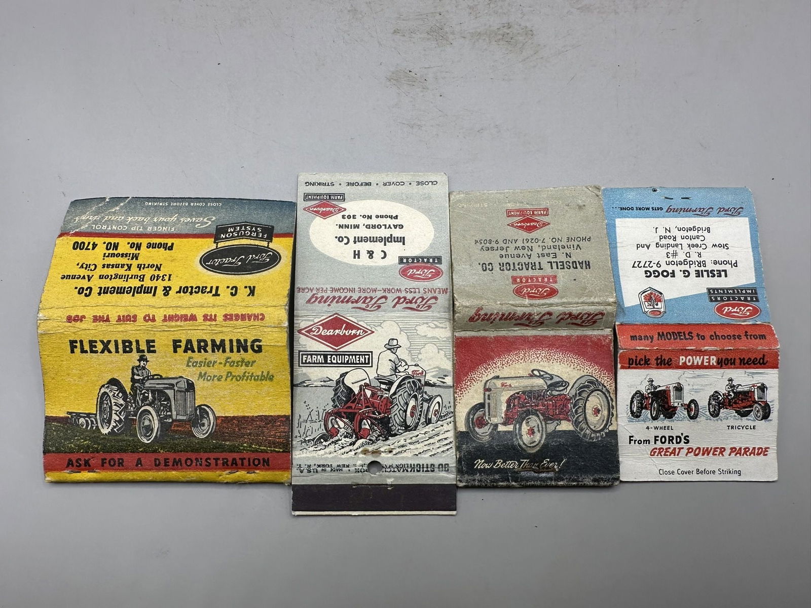 Set Of 4 Ford Tractor Matchbooks (1 of 1)