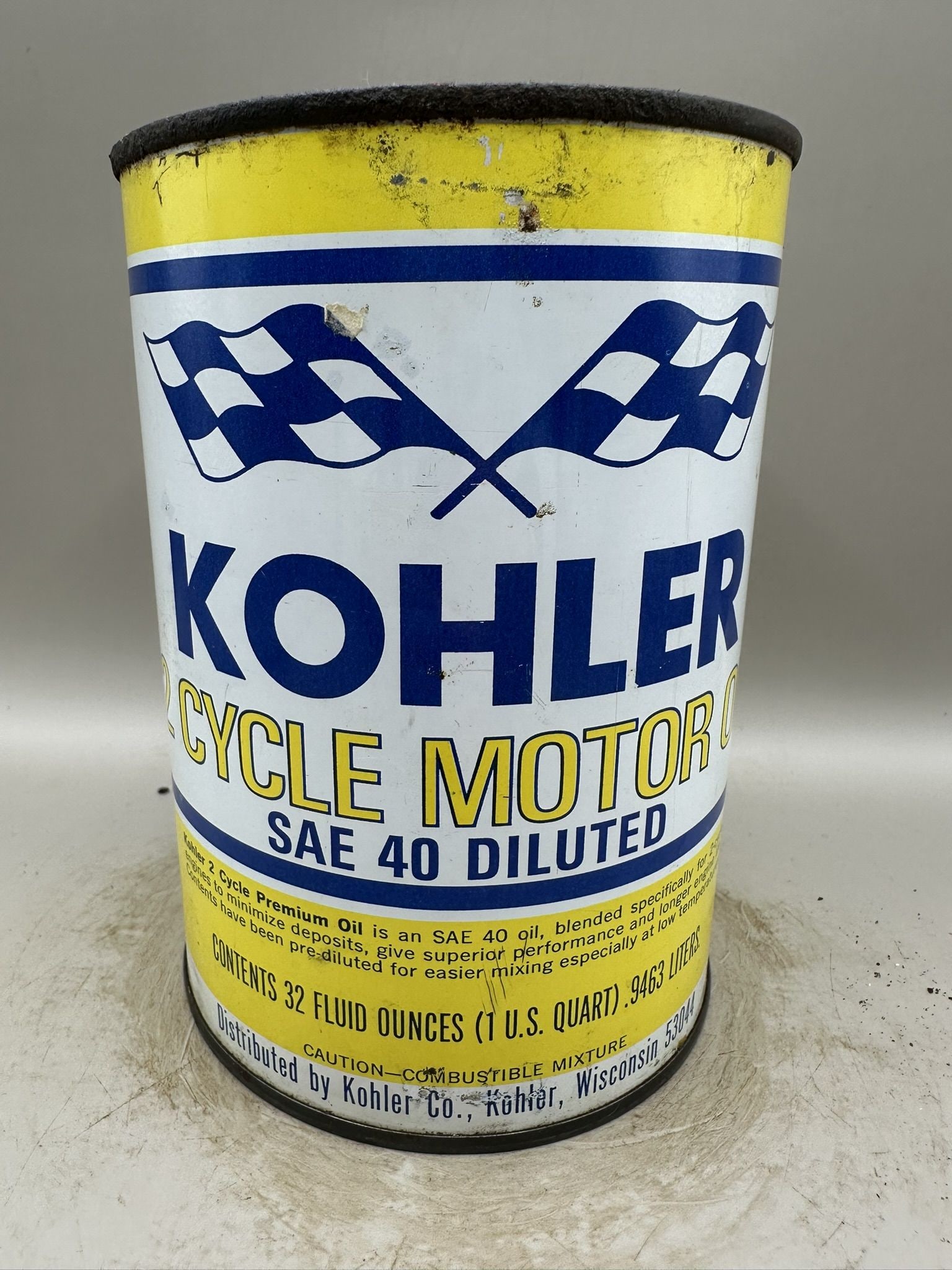 Kohler Cycle Motor Sae 40 Diluted: Condition as shown