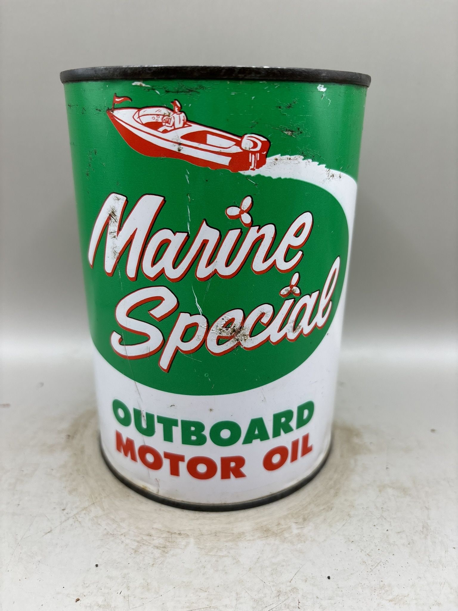 Marine Special Outboard Motor Oil: Condition as shown, full