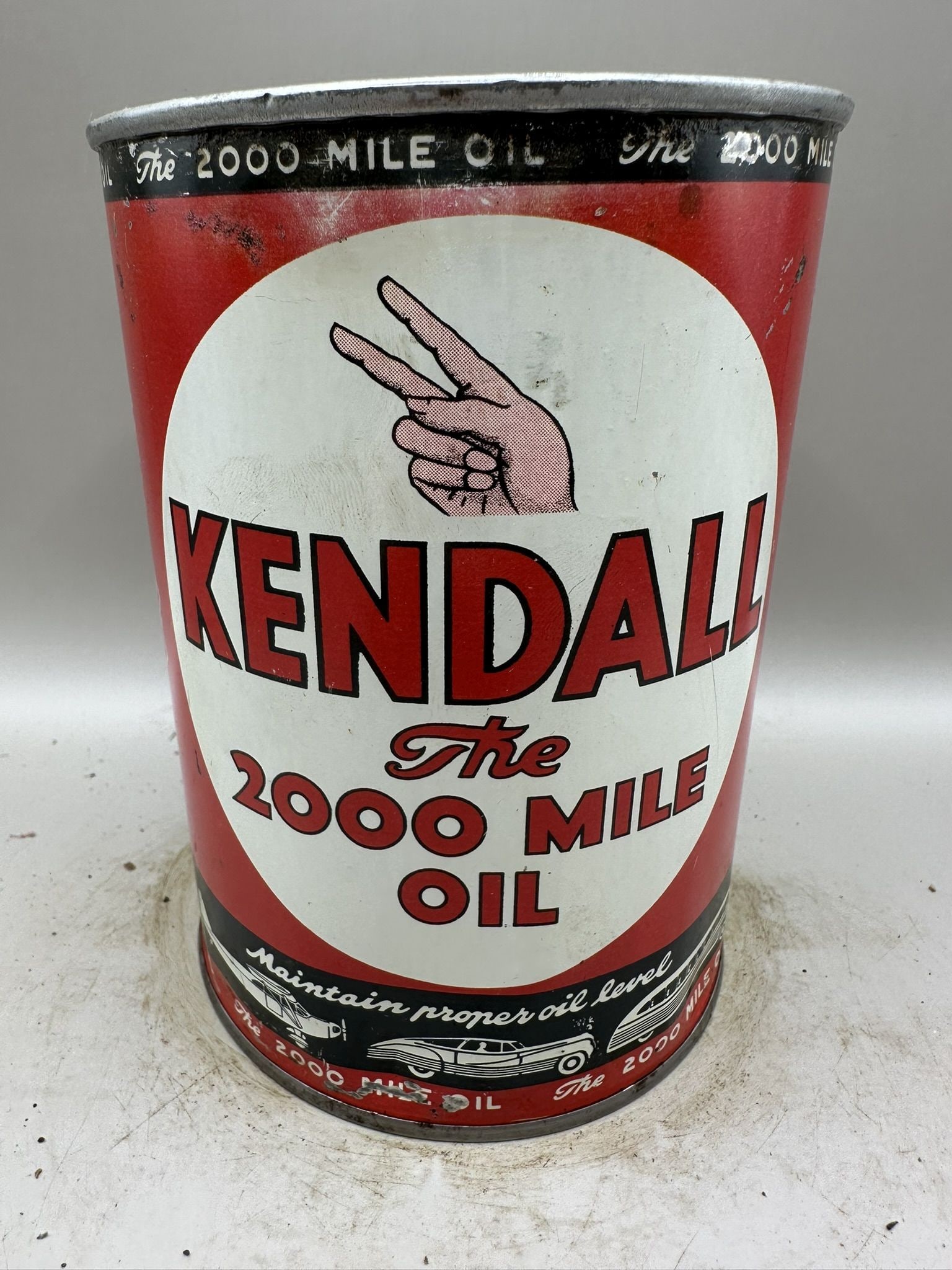 Kendall The 2000 Mile Oil: Condition as shown, full