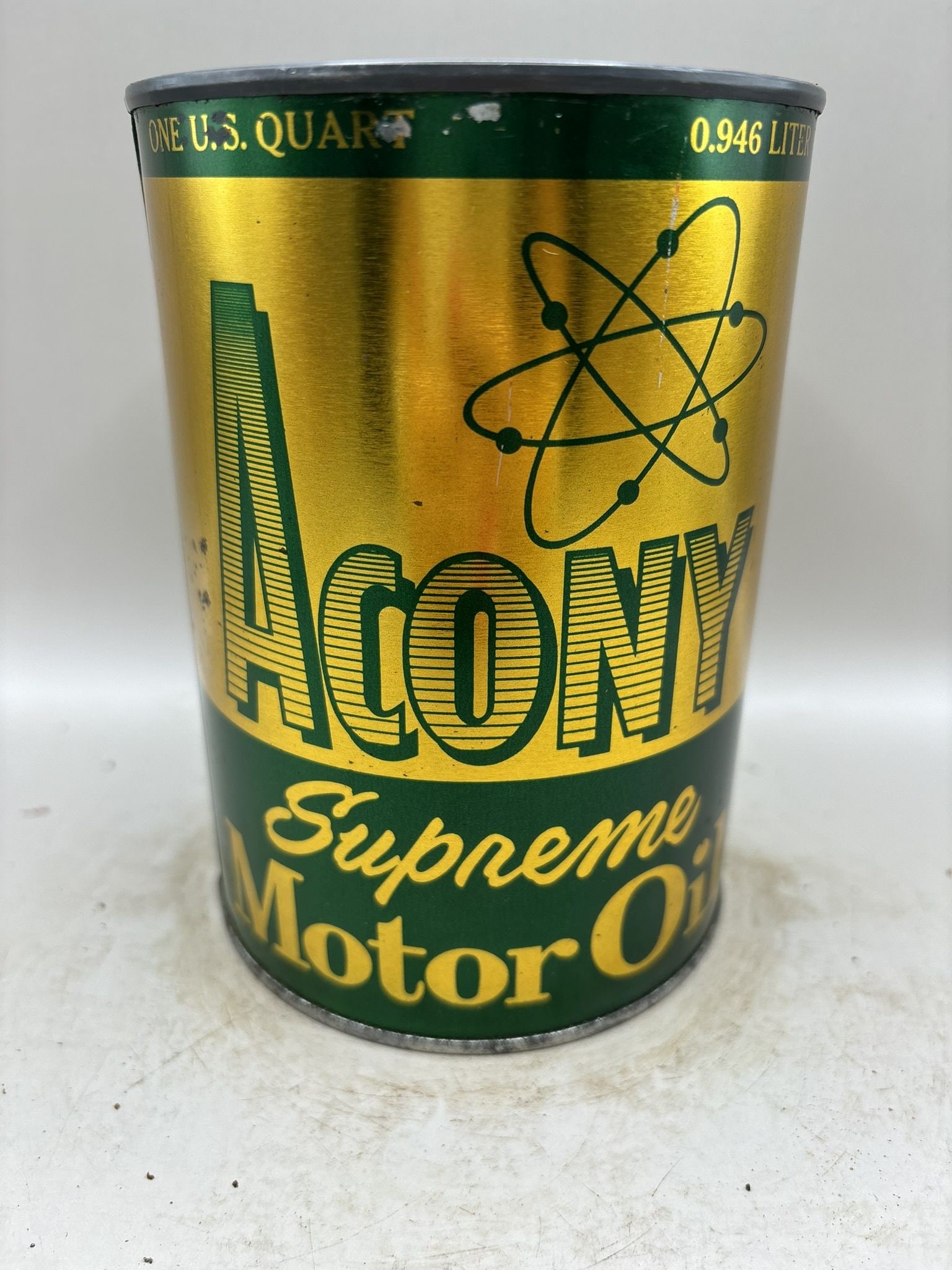 Acony Supreme Motor Oil: Condition as shown, full