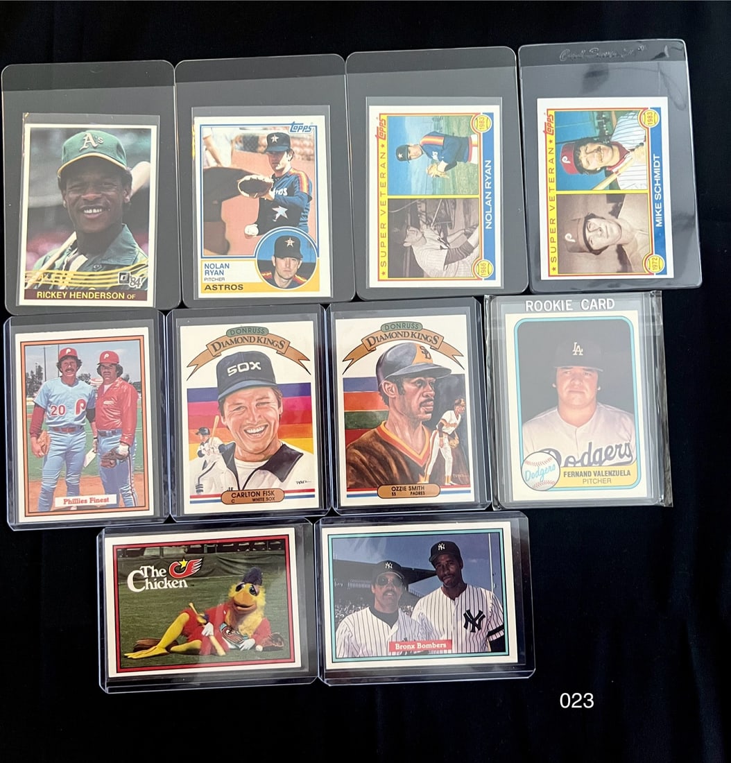 Vintage Baseball Card Lot with Rickey Henderson (1 of 2)