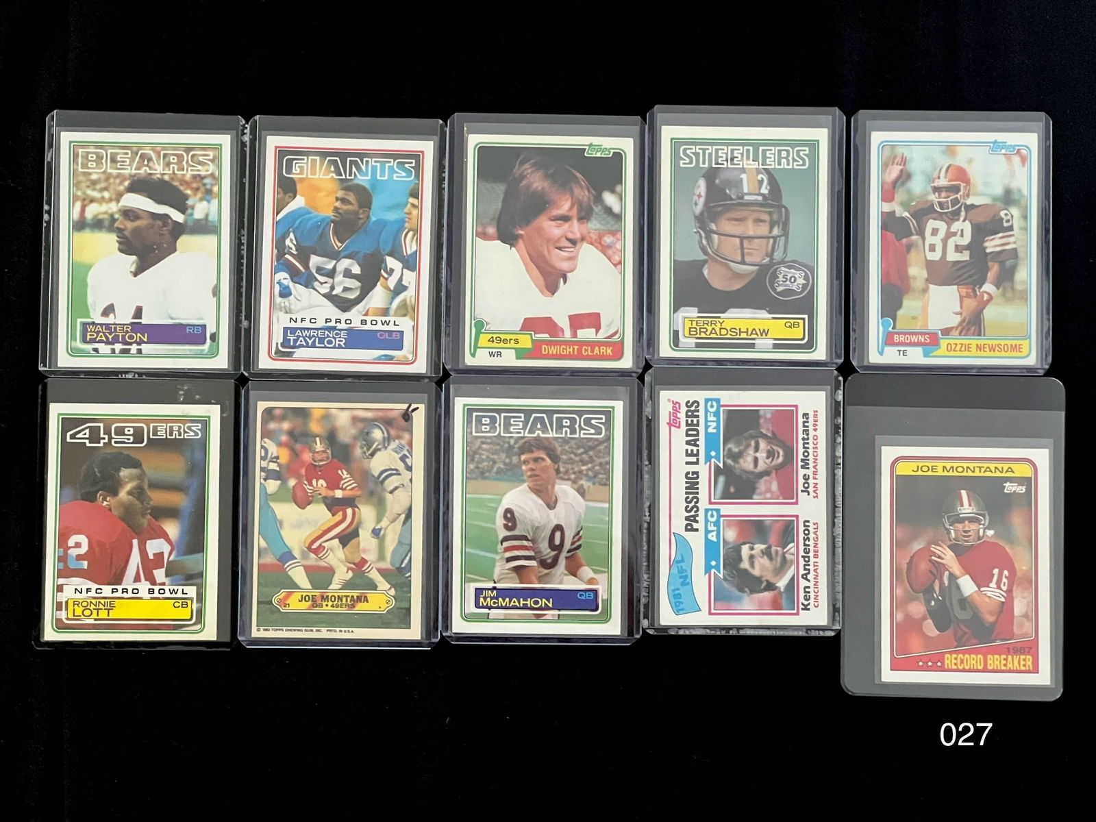Vintage Football Cards with Walter Peyton / Lawrence Taylor / Joe Montana (1 of 2)