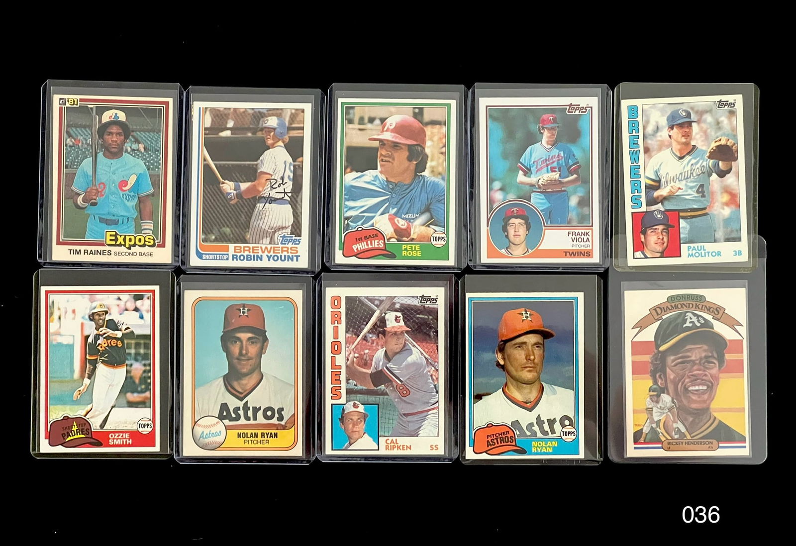 Cal Ripken / Nolan Ryan / Robin Yount Vintage Baseball Card Lot (1 of 2)
