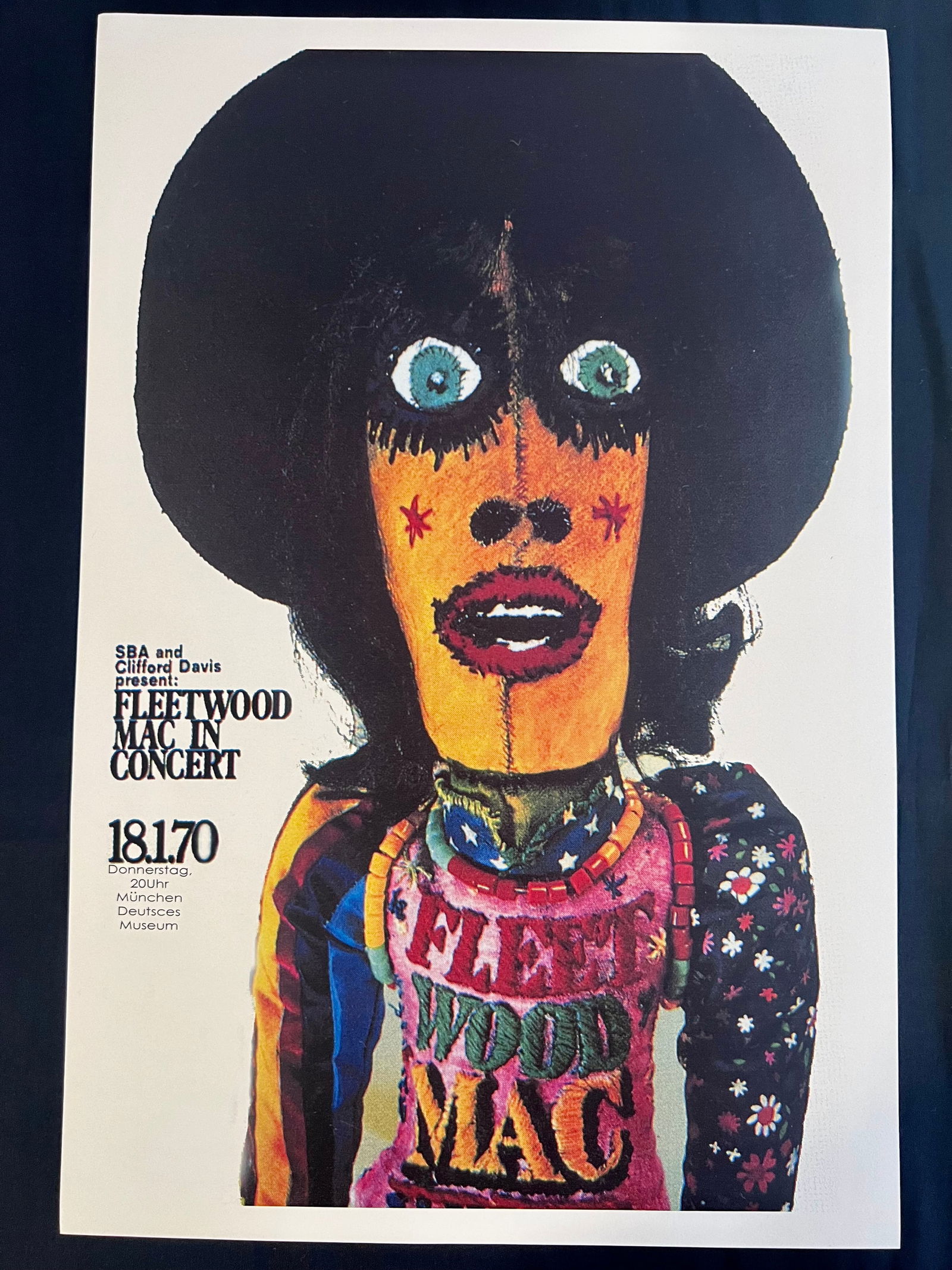 Fleetwood Mac in Concert 1970 Concert Poster Munich Germany (1 of 1)