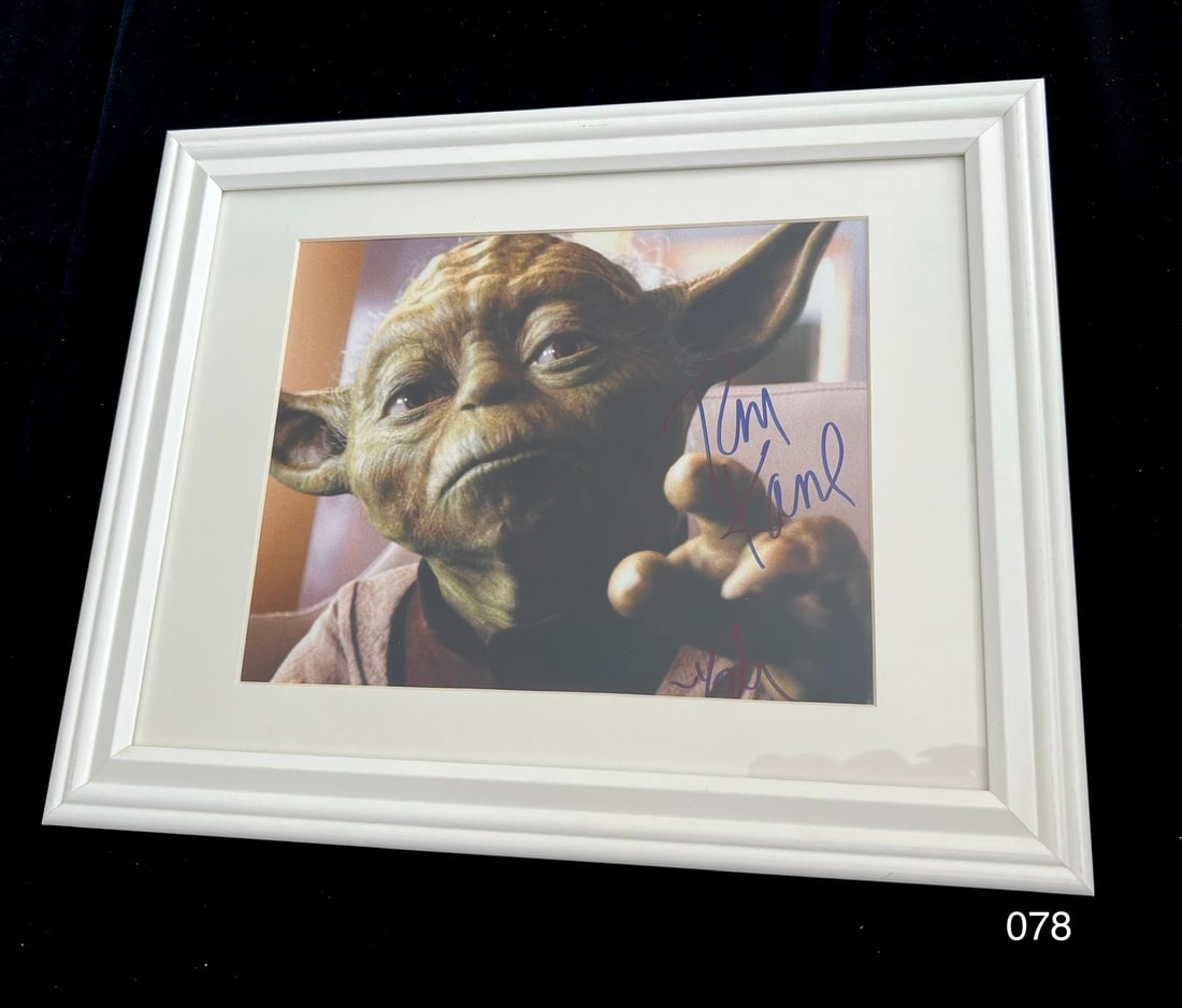 Star Wars Skywalker Saga Tom Kane Framed Autographed Photo as Yoda Autograph (1 of 1)