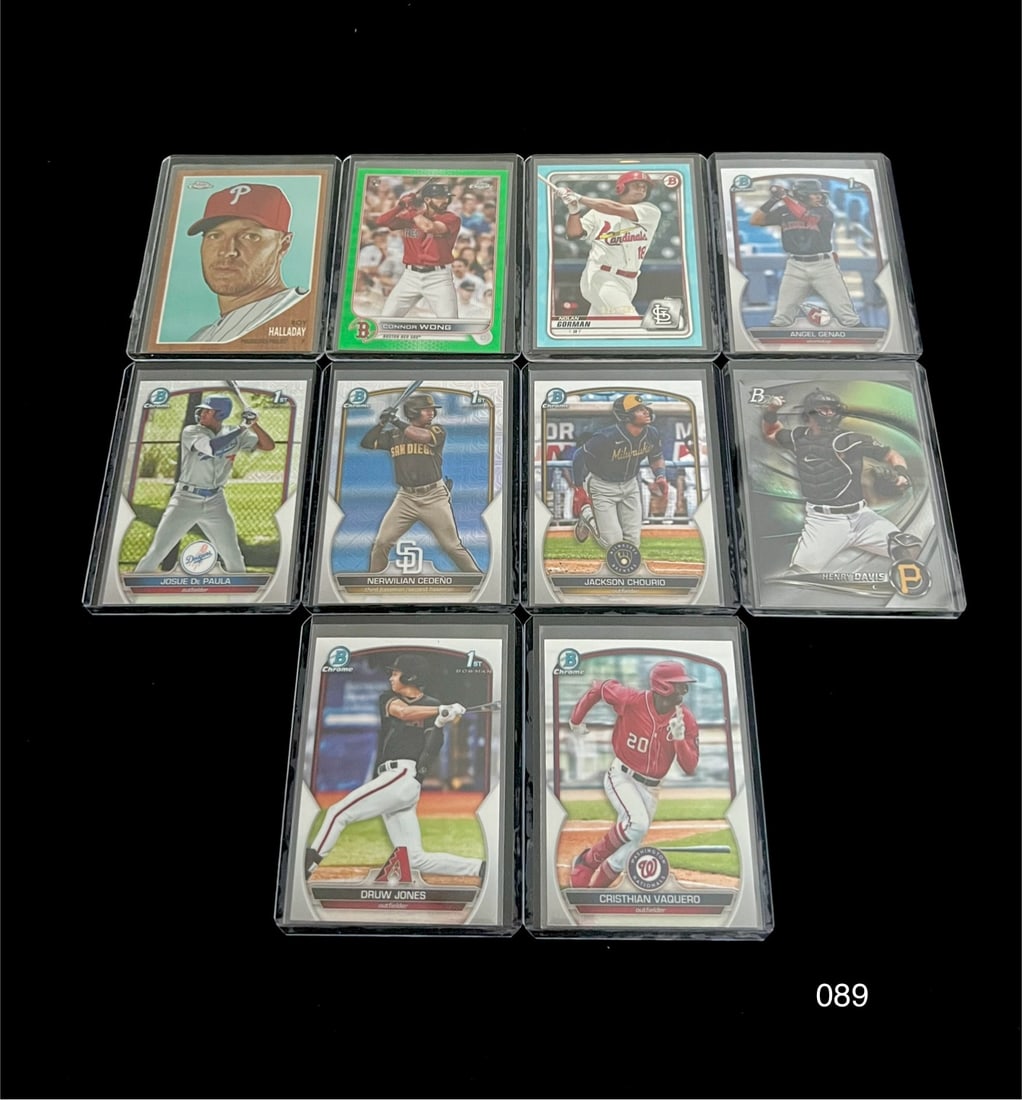 Modern Baseball Card Lot with Rookies including Druw Jones and Roy Halladay: Item: Modern Baseball Card Lot with Rookies including Druw Jones and Roy Halladay Cole Lector Customer Support Specialists (Click the ASK A QUESTION button beneath our Logo) are available during regul