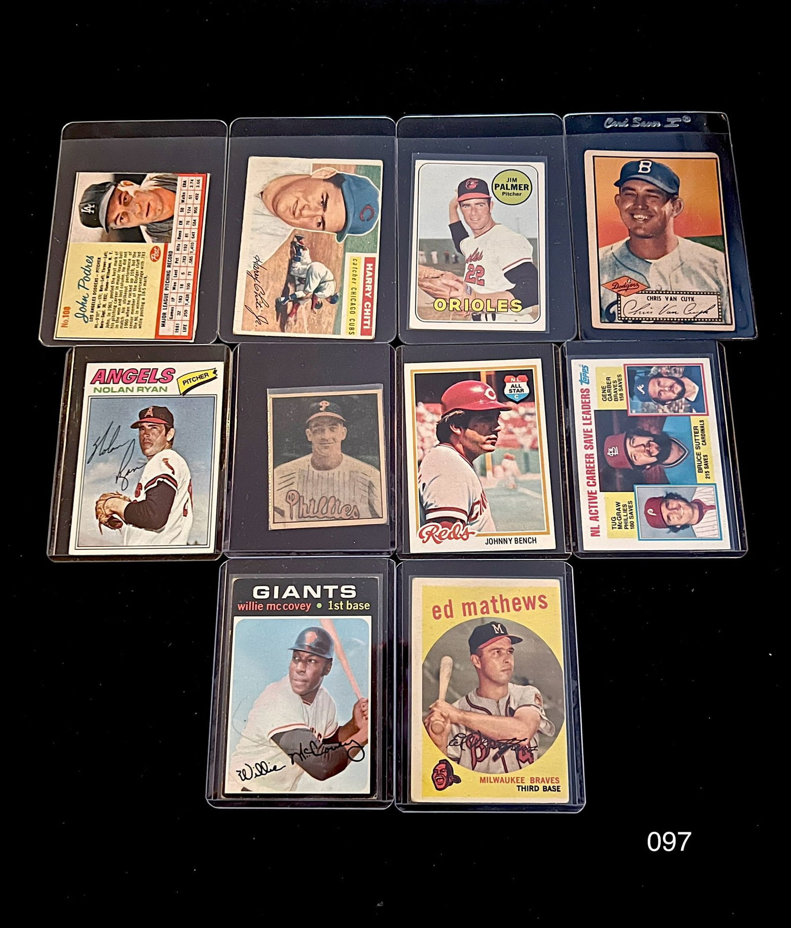 Vintage Baseball Card Lot including Eddie Matthews / Willie McCovey / Johnny Bench (1 of 2)