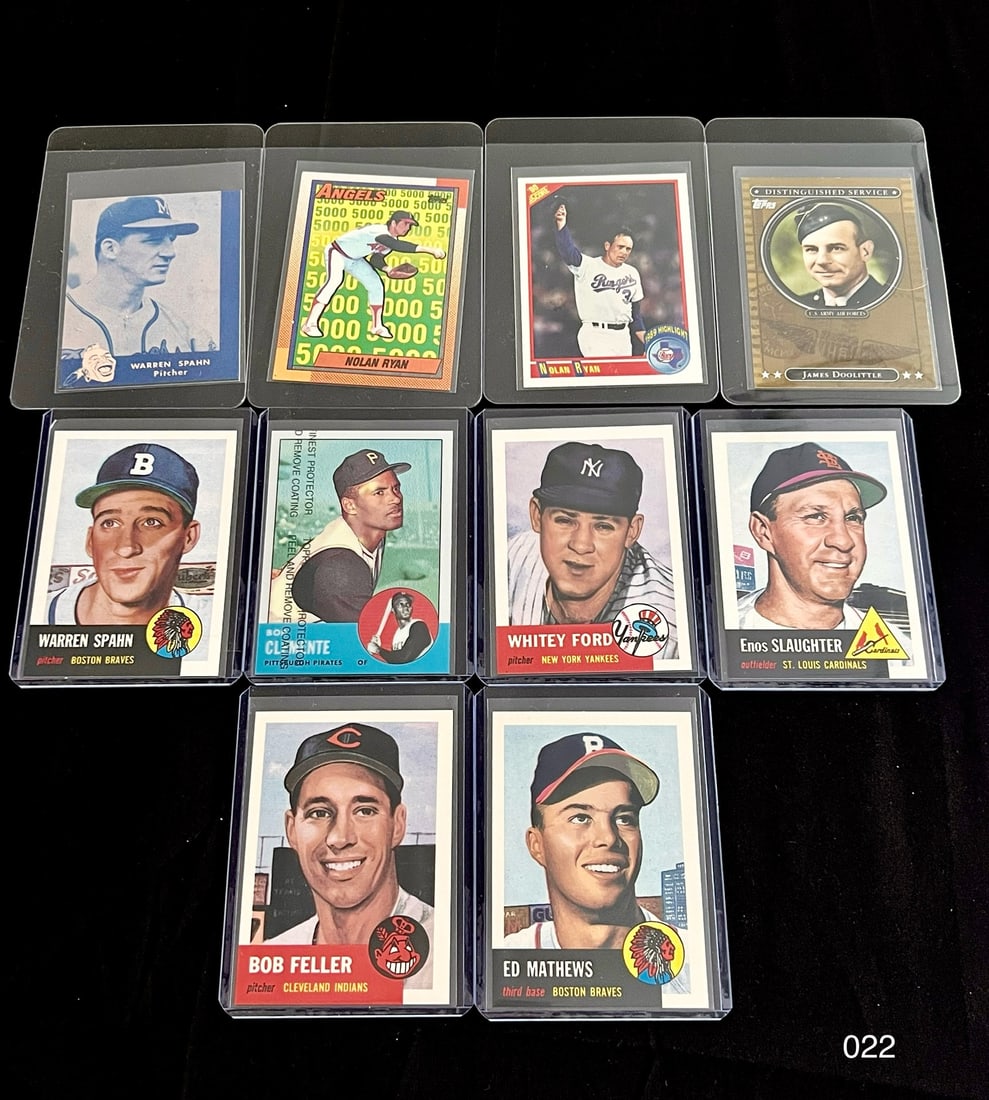 Vintage Baseball Card Lot with Nolan Ryan / Whitey Ford / Ed Mathews / Warren Spahn: Item: Modern, Vintage and Reproductions Baseball Card Lot with Nolan Ryan / Whitey Ford / Ed Mathews / Warren Spahn Please look at the pictures carefully to determine what you believe the condition of