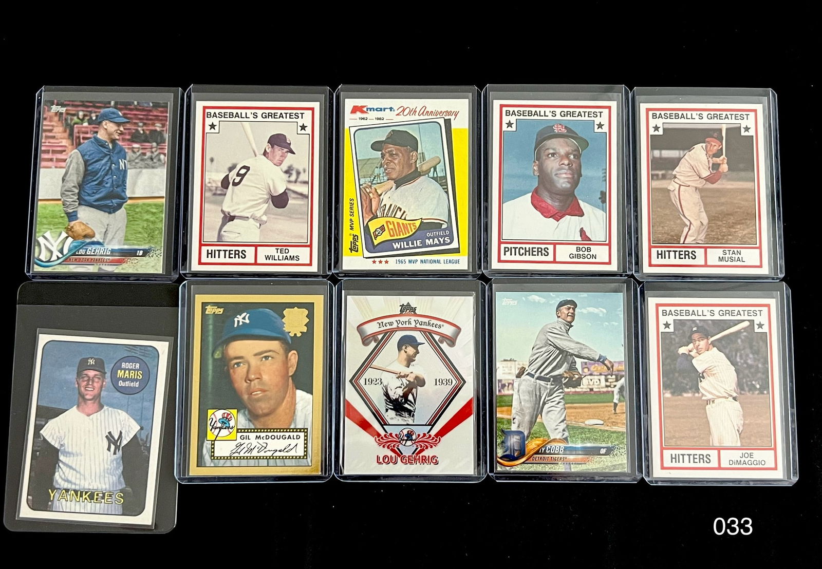 Vintage Baseball Card Lot with Roger Maris / Lou Gehrig / Bob Gibson (1 of 2)