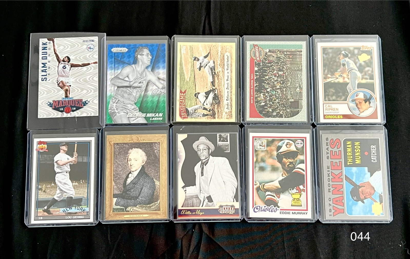 Vintage Sports Card Lot with George Mikan / Cal Ripken / Eddie Murray: Item: Vintage Sports Card Lot with George Mikan / Cal Ripken / Eddie Murray Please look at the pictures carefully to determine what you believe the condition of collectible is. We are not professional