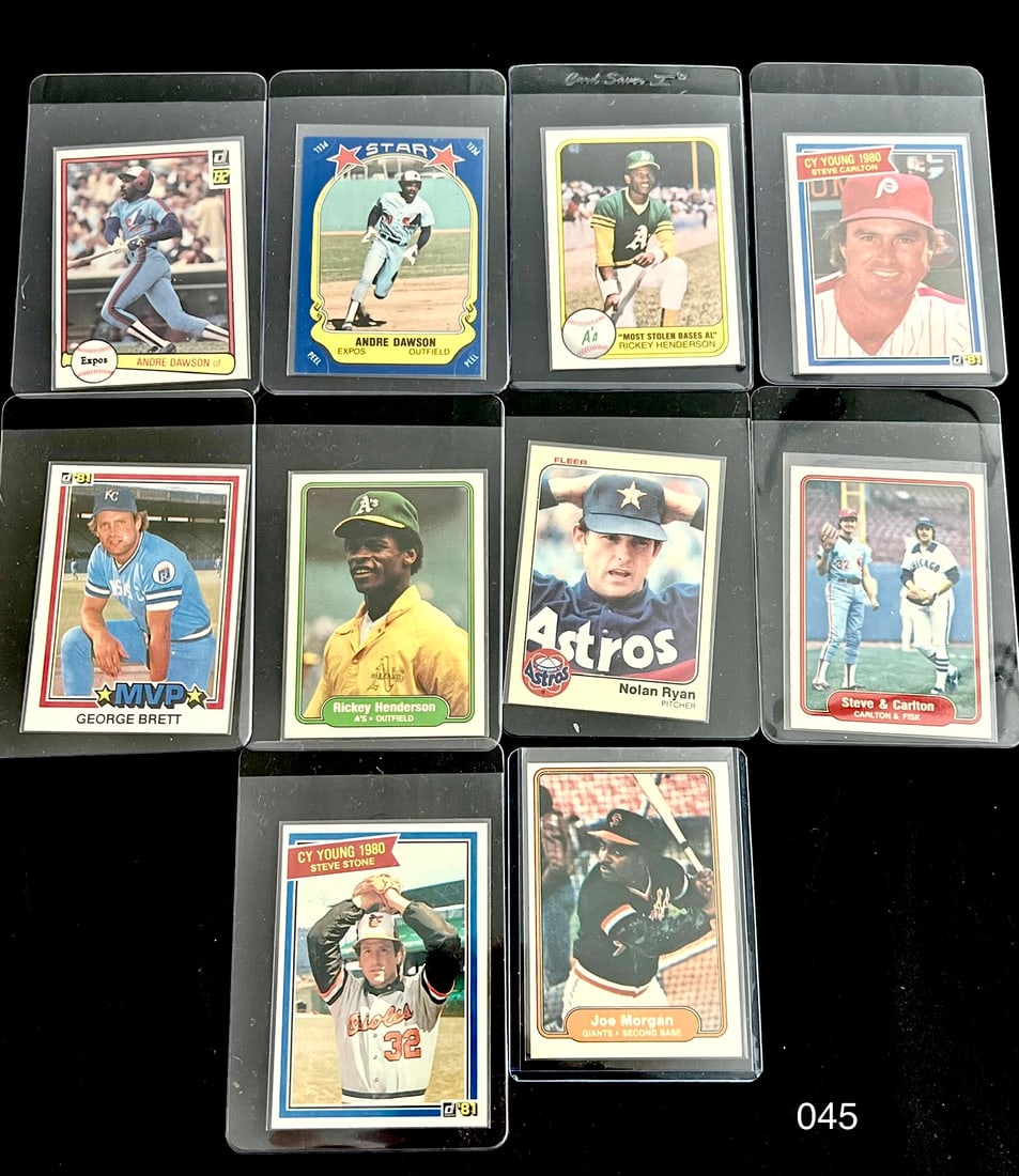 Vintage Baseball Card Lot with Andre Dawson / Nolan Ryan / Rickey Henderson: Item: Vintage Baseball Card Lot with Andre Dawson / Nolan Ryan / Rickey Henderson Please look at the pictures carefully to determine what you believe the condition of collectible is. We are not profes