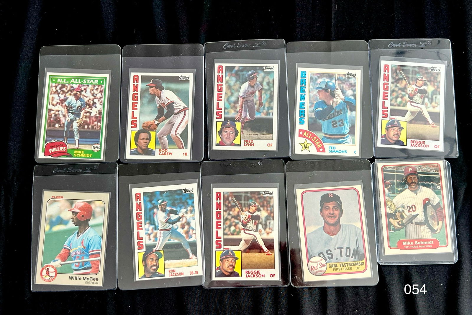 Vintage Baseball Card Lot with Reggie Jackson / Rod Carew / Mike Schmidt (1 of 2)