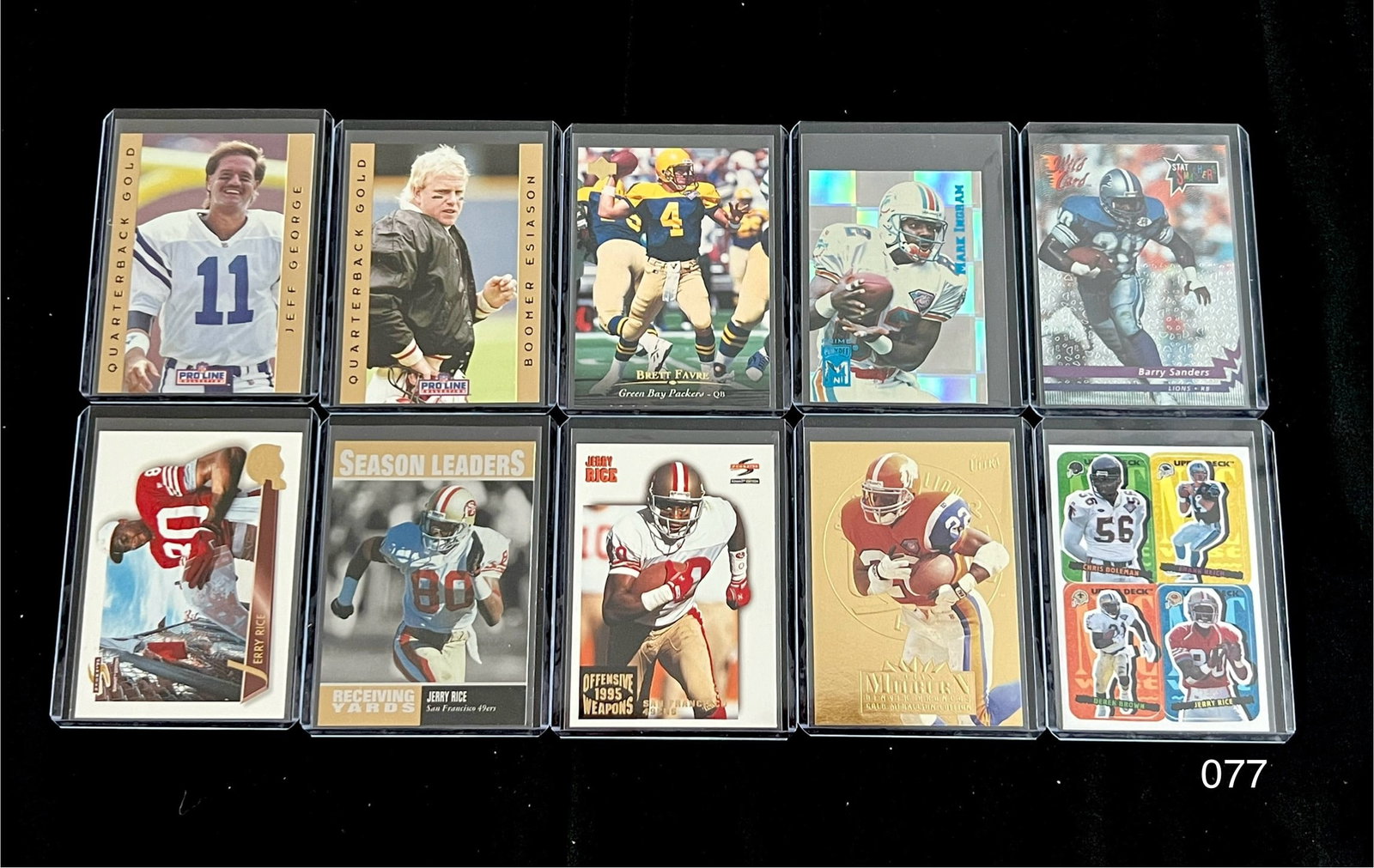 Football Insert Lot Brett Favre / Jerry Rice / Barry Sanders: Item: Football Insert Lot Brett Favre / Jerry Rice / Barry Sanders Please look at the pictures carefully to determine what you believe the condition of collectible is. We are not professional authenti