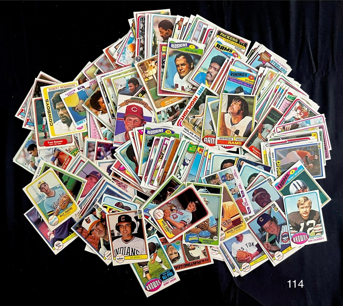 Vintage Unsearched Sports and Trading Card Lot from Private Collection: Item: Vintage Unsearched Sports and Trading Card Lot from Private Collection Please look at the pictures carefully to determine what you believe the condition of collectible is. We are not professiona
