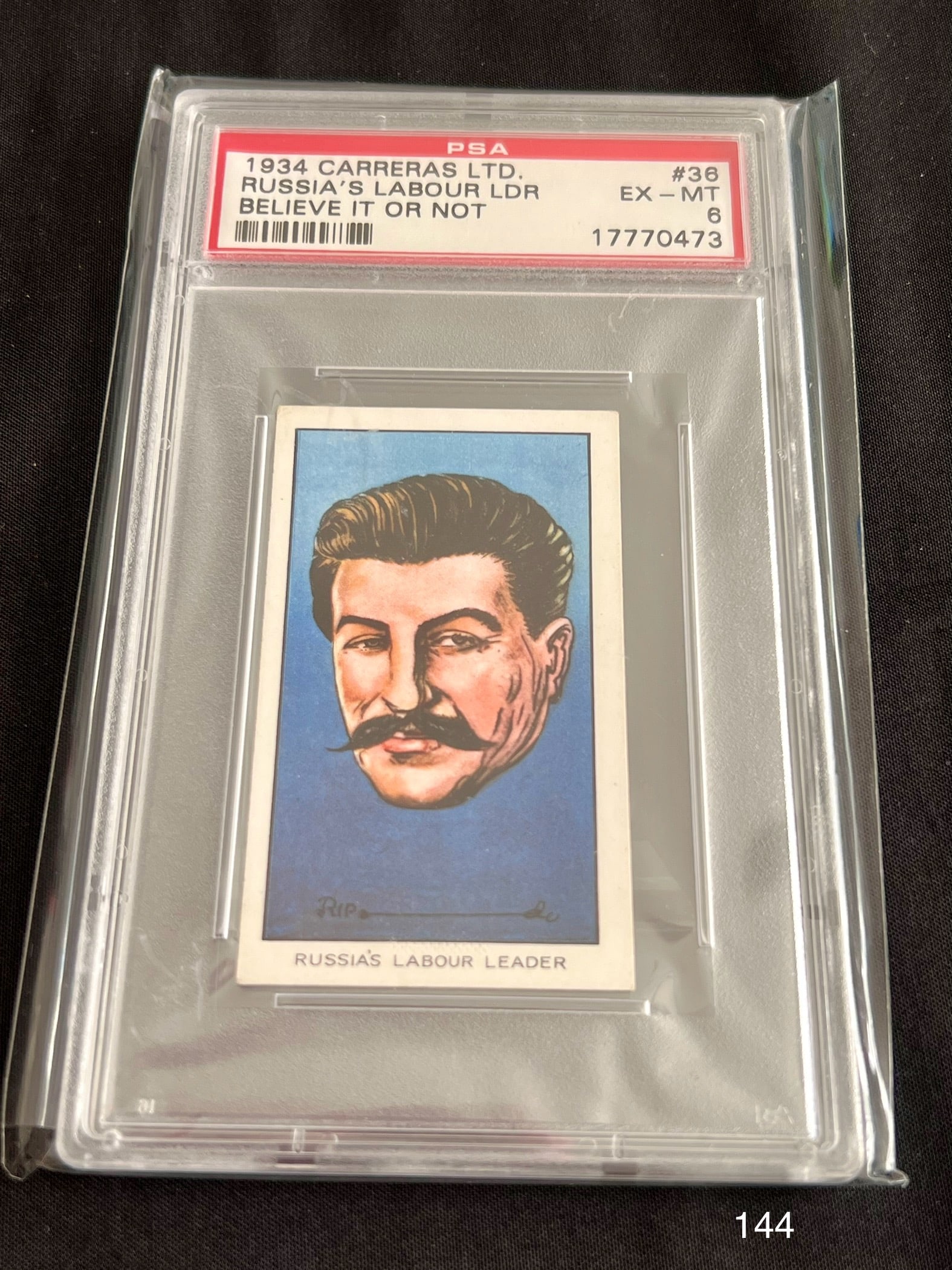 PSA Believe it or Not card 1934: Item: PSA Believe it or Not card 1934 Please look at the pictures carefully to determine what you believe the condition of collectible is. We are not professional authenticators, and the condition is 